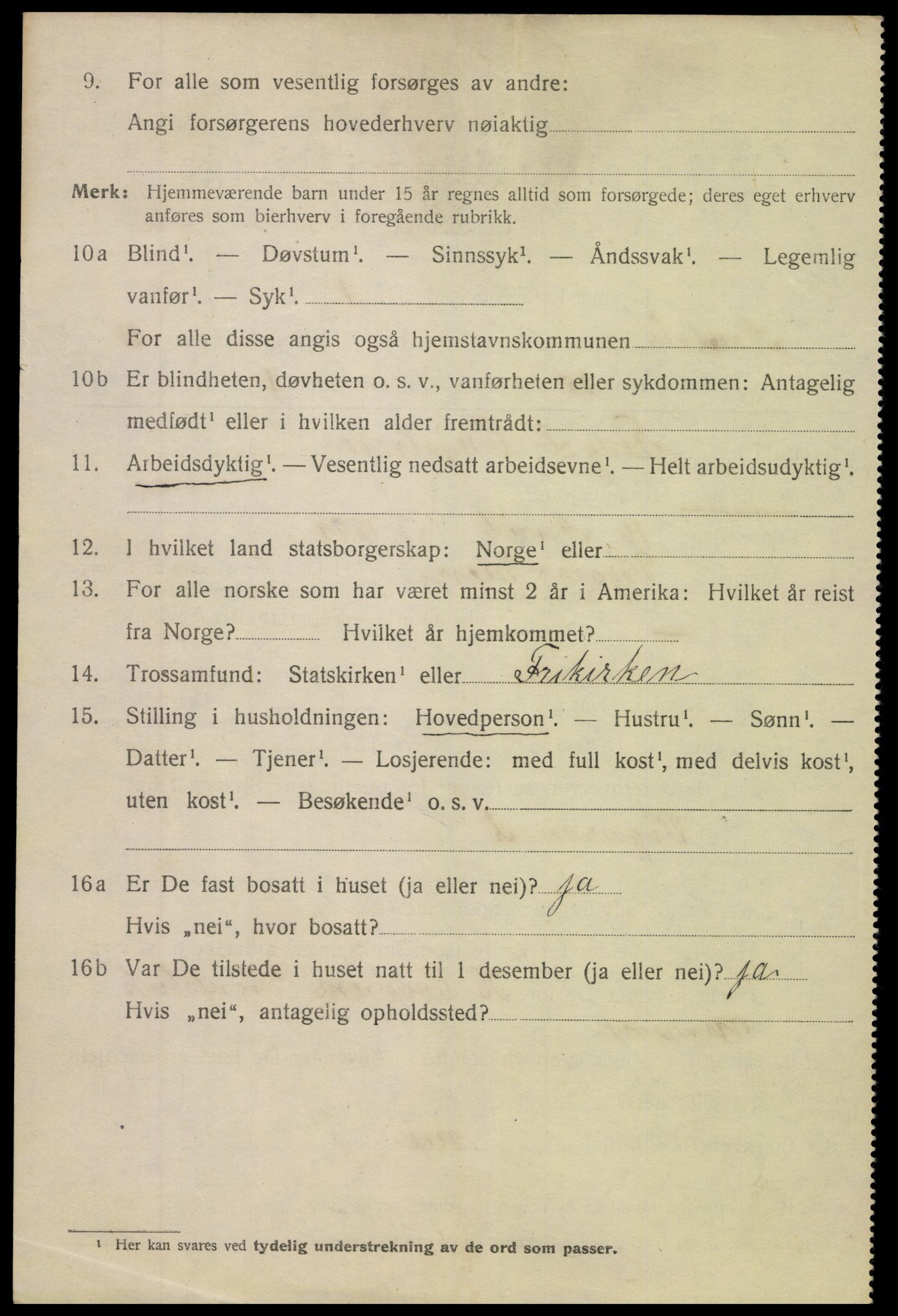 SAK, 1920 census for Arendal, 1920, p. 19039