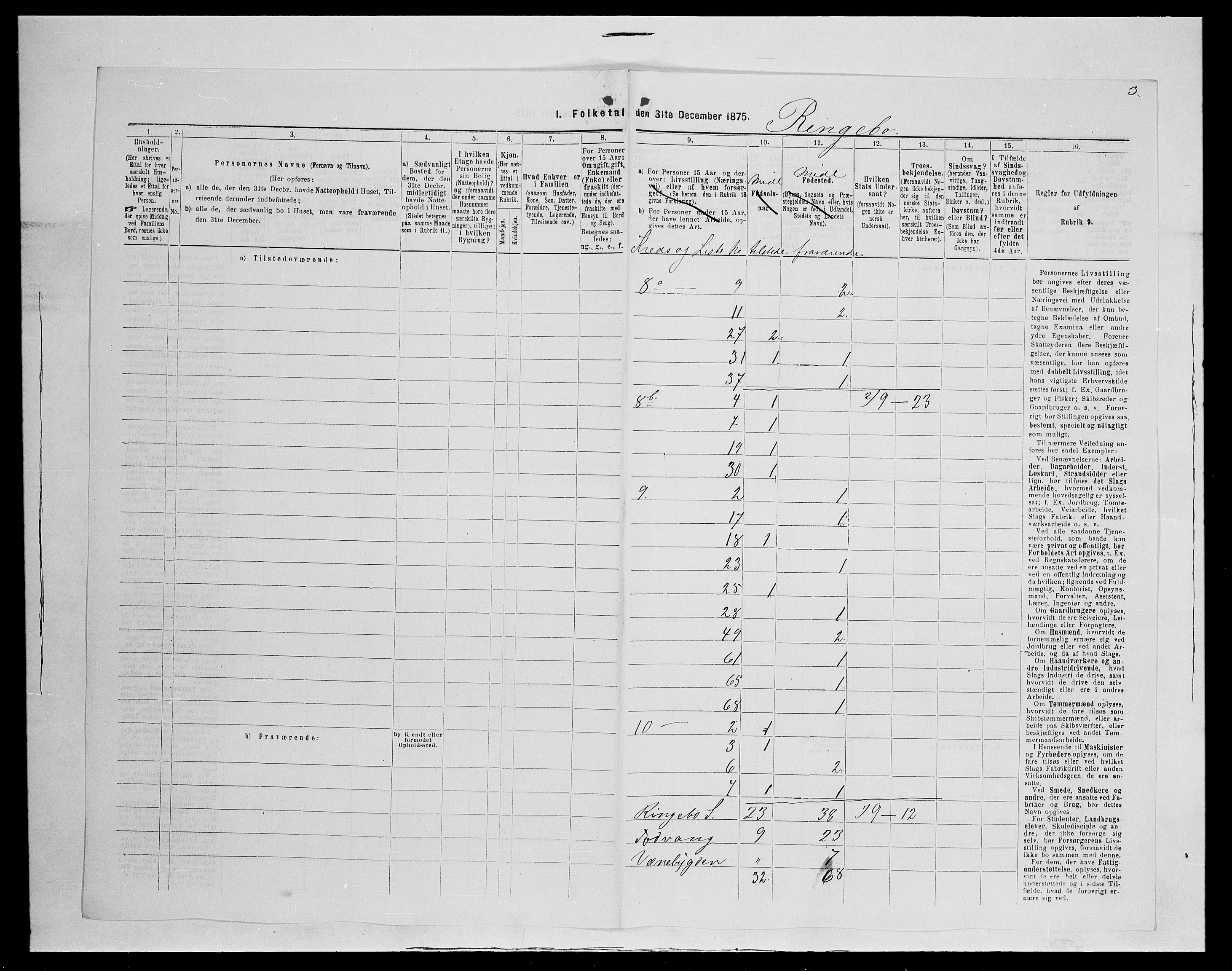 SAH, 1875 census for 0520P Ringebu, 1875, p. 18