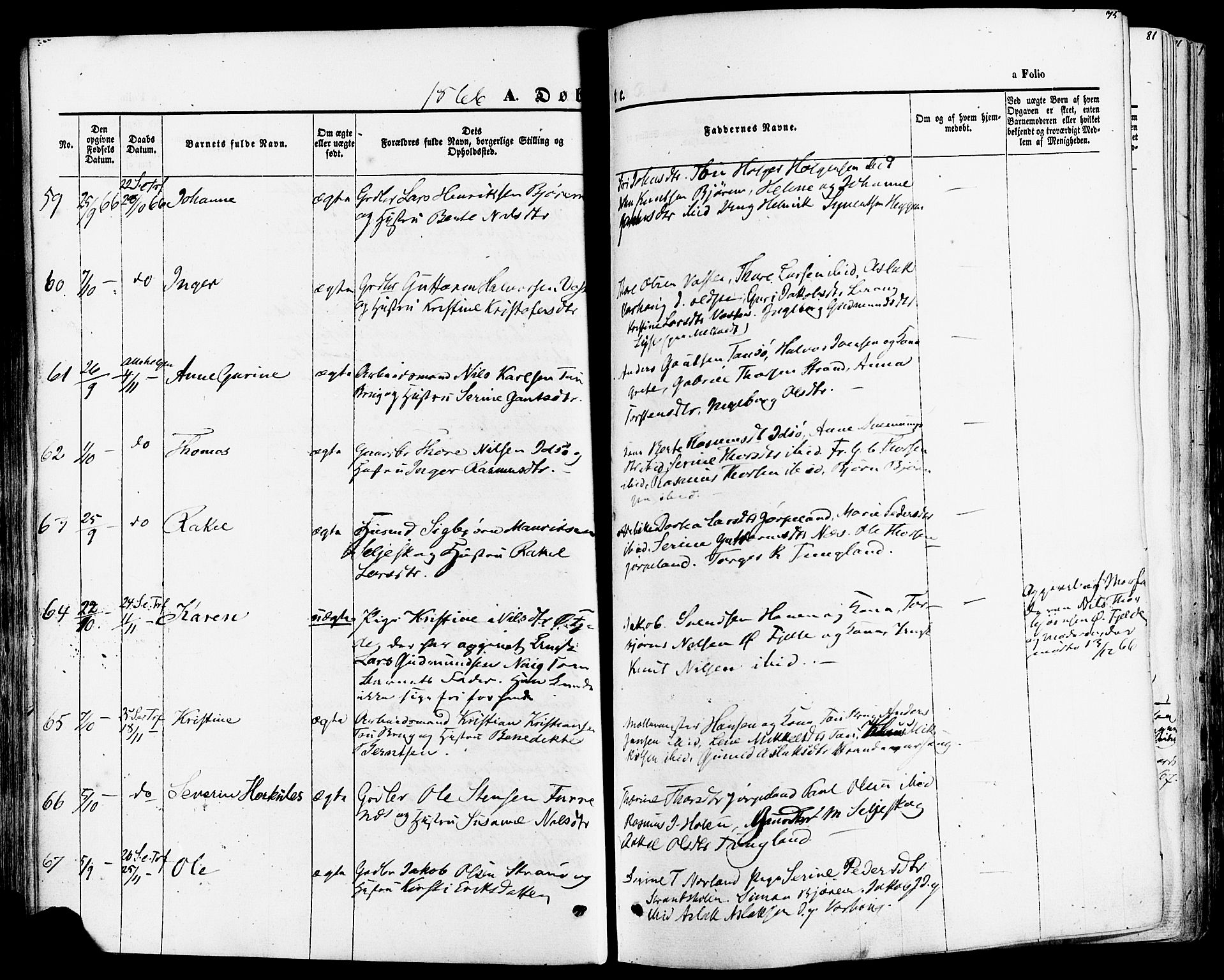 Strand sokneprestkontor, AV/SAST-A-101828/H/Ha/Haa/L0007: Parish register (official) no. A 7, 1855-1881, p. 75