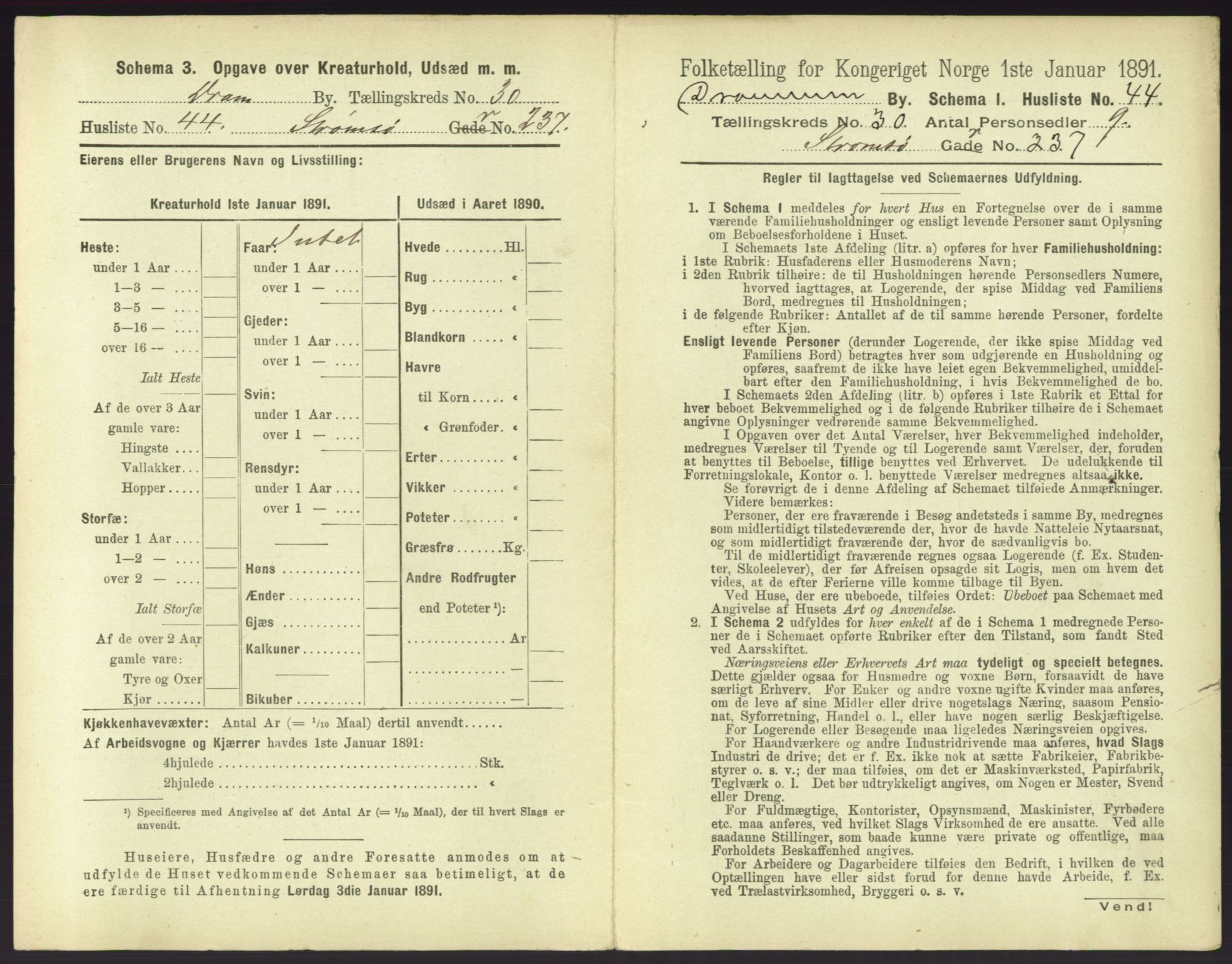 RA, 1891 census for 0602 Drammen, 1891, p. 2651