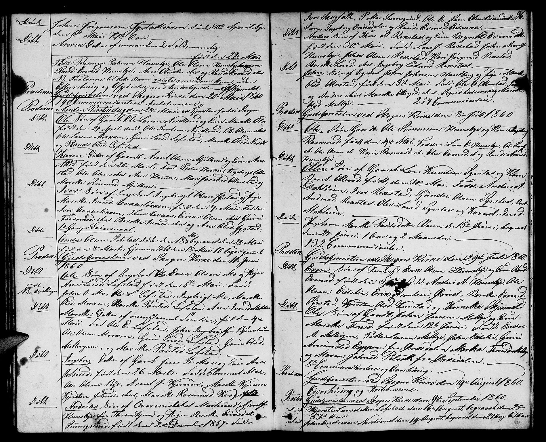 Ministerialprotokoller, klokkerbøker og fødselsregistre - Sør-Trøndelag, SAT/A-1456/667/L0797: Parish register (copy) no. 667C02, 1849-1867, p. 36
