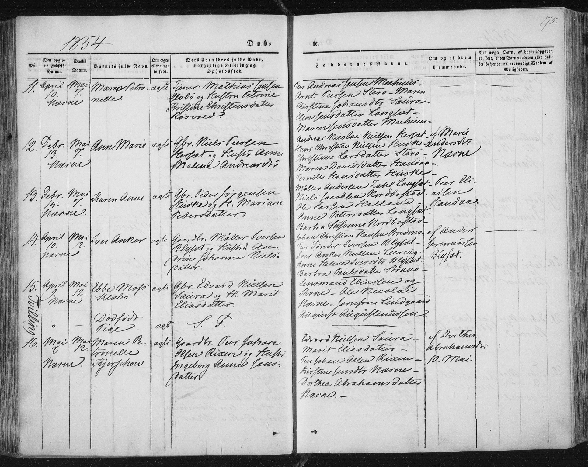 Ministerialprotokoller, klokkerbøker og fødselsregistre - Nordland, AV/SAT-A-1459/838/L0549: Parish register (official) no. 838A07, 1840-1854, p. 175