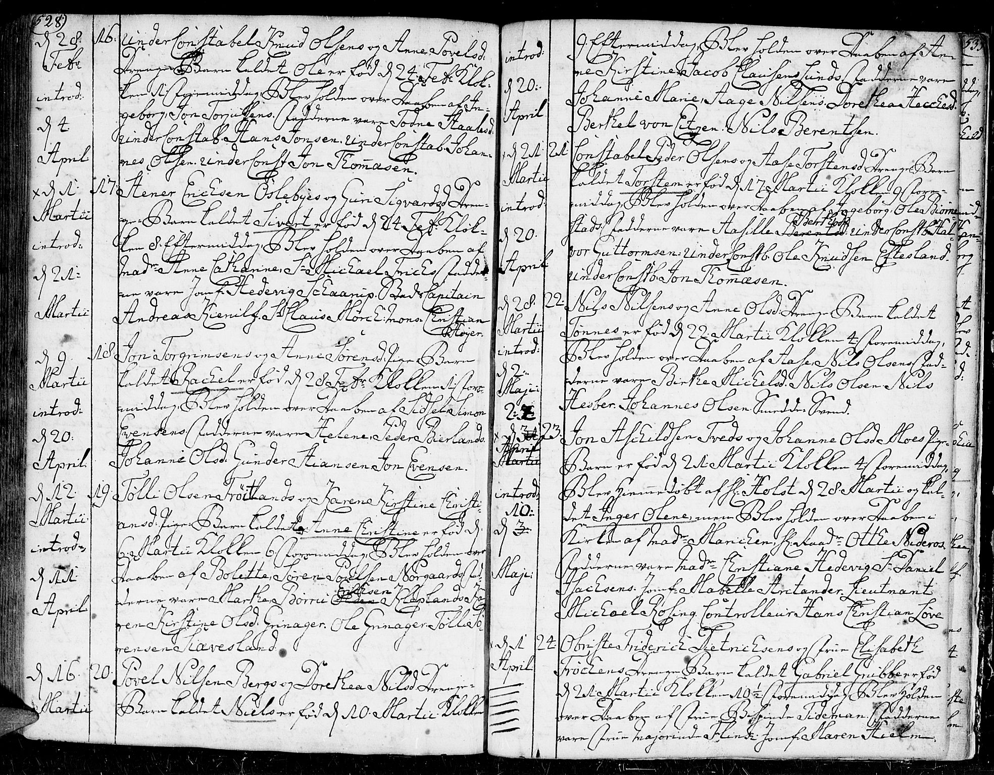 Kristiansand domprosti, AV/SAK-1112-0006/F/Fa/L0002: Parish register (official) no. A 2, 1755-1778, p. 528-529