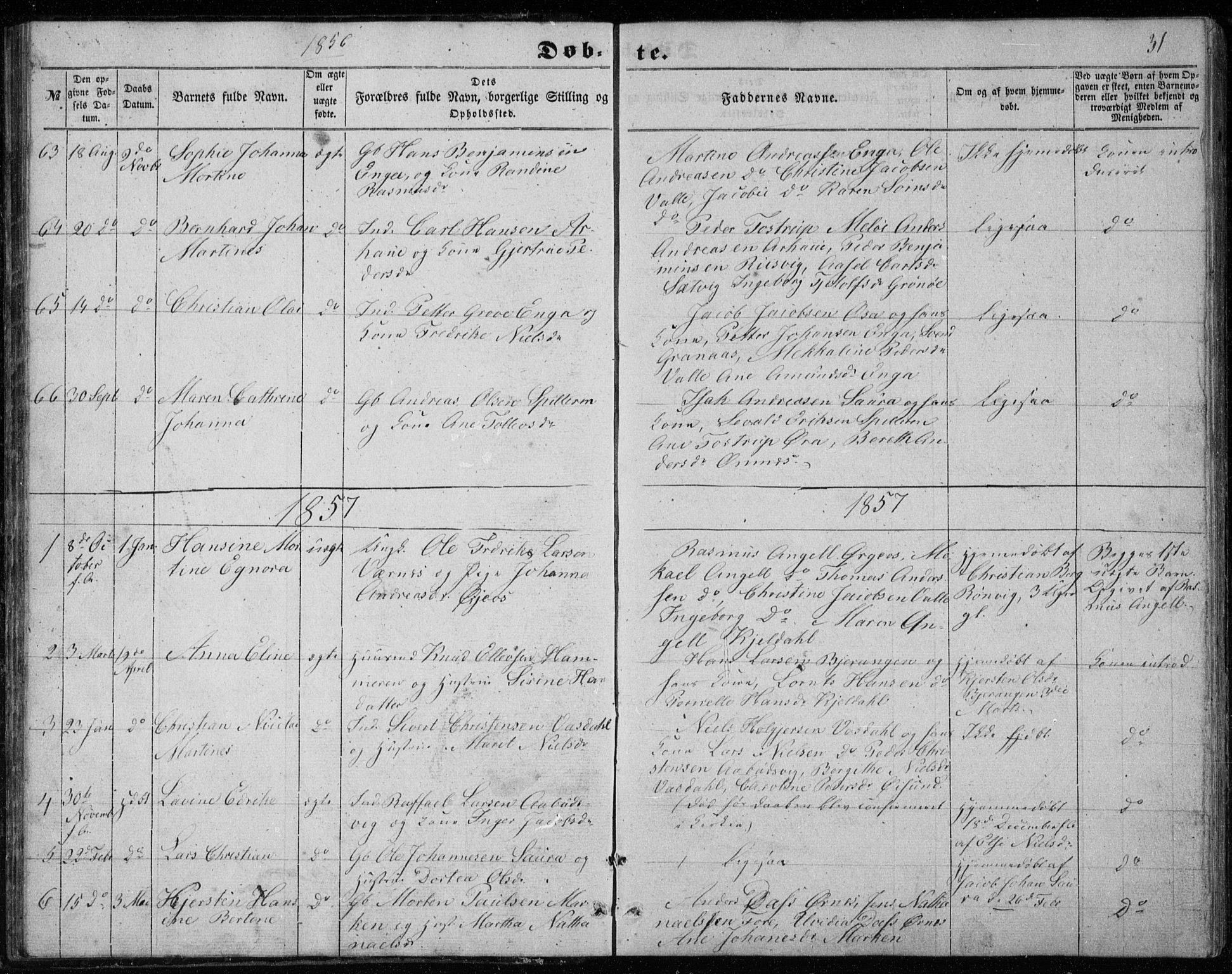 Ministerialprotokoller, klokkerbøker og fødselsregistre - Nordland, SAT/A-1459/843/L0633: Parish register (copy) no. 843C02, 1853-1873, p. 31