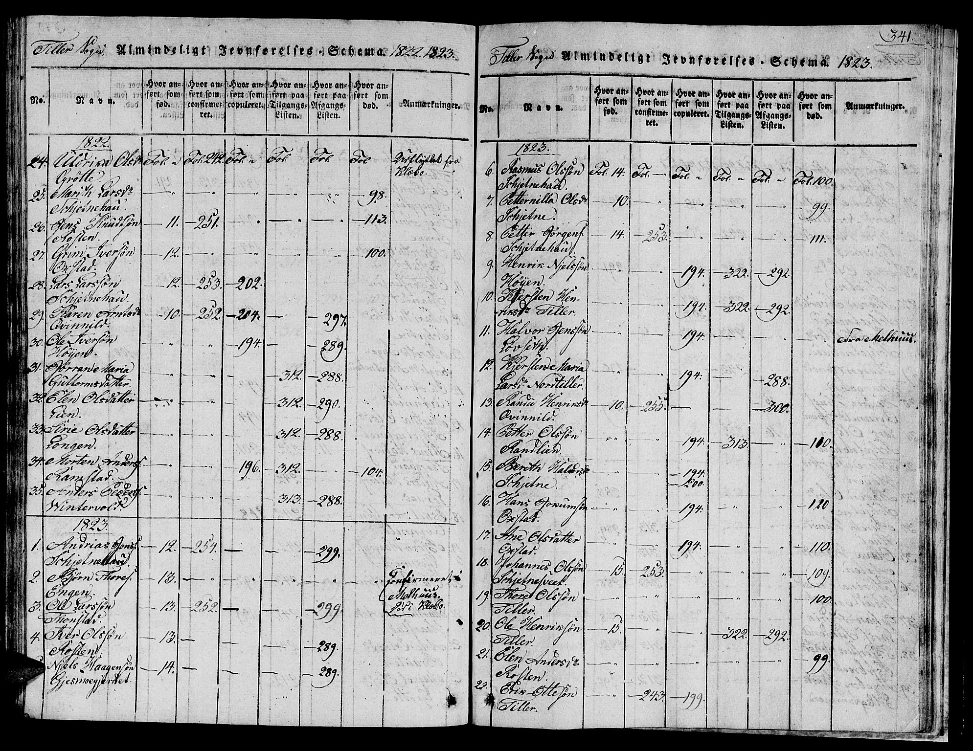 Ministerialprotokoller, klokkerbøker og fødselsregistre - Sør-Trøndelag, SAT/A-1456/621/L0458: Parish register (copy) no. 621C01, 1816-1865, p. 341