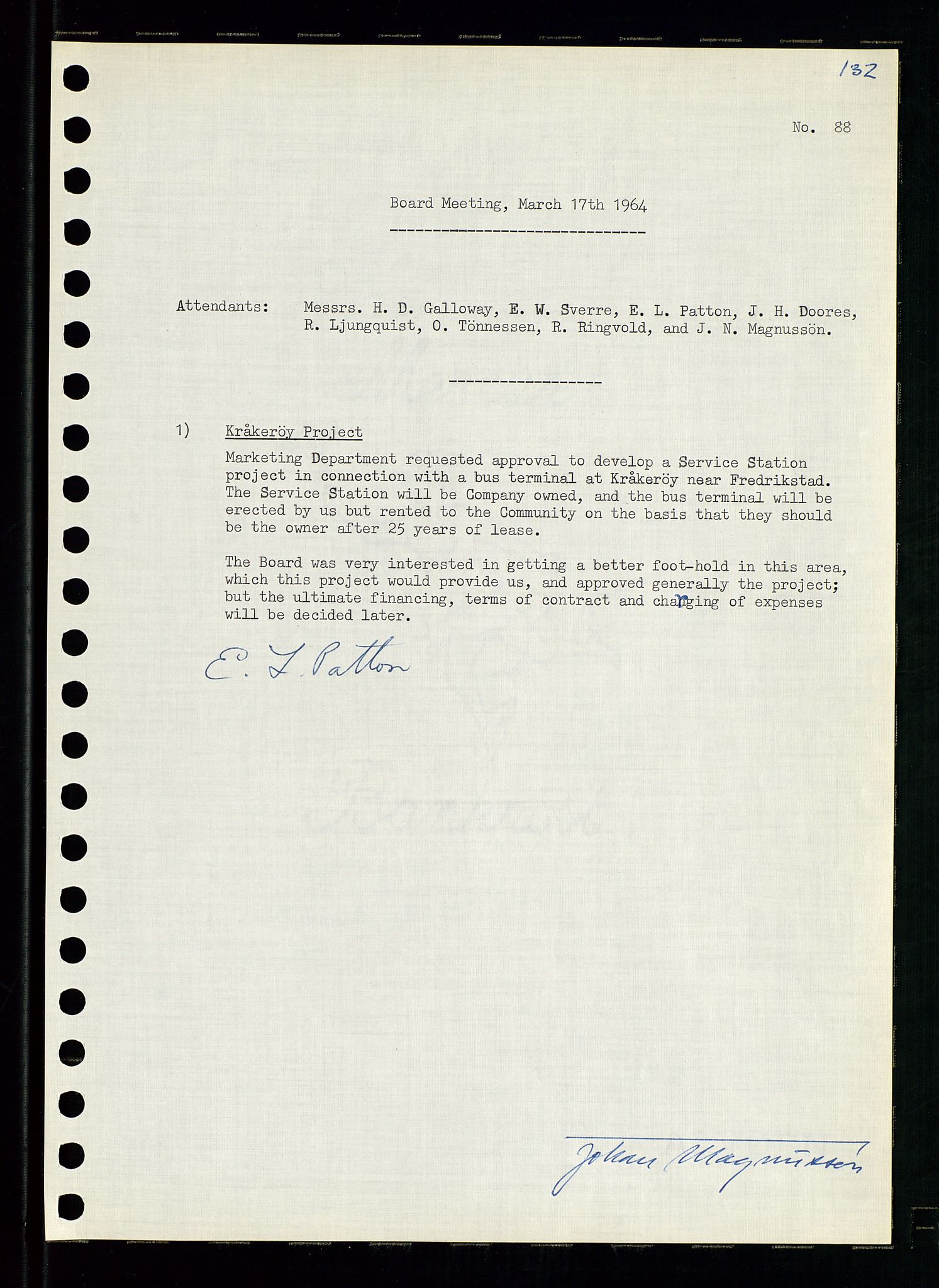 Pa 0982 - Esso Norge A/S, AV/SAST-A-100448/A/Aa/L0001/0004: Den administrerende direksjon Board minutes (styrereferater) / Den administrerende direksjon Board minutes (styrereferater), 1963-1964, p. 130