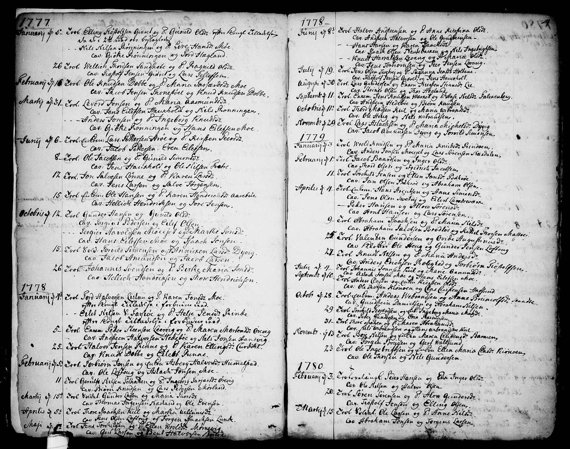 Sannidal kirkebøker, SAKO/A-296/F/Fa/L0002: Parish register (official) no. 2, 1767-1802, p. 4