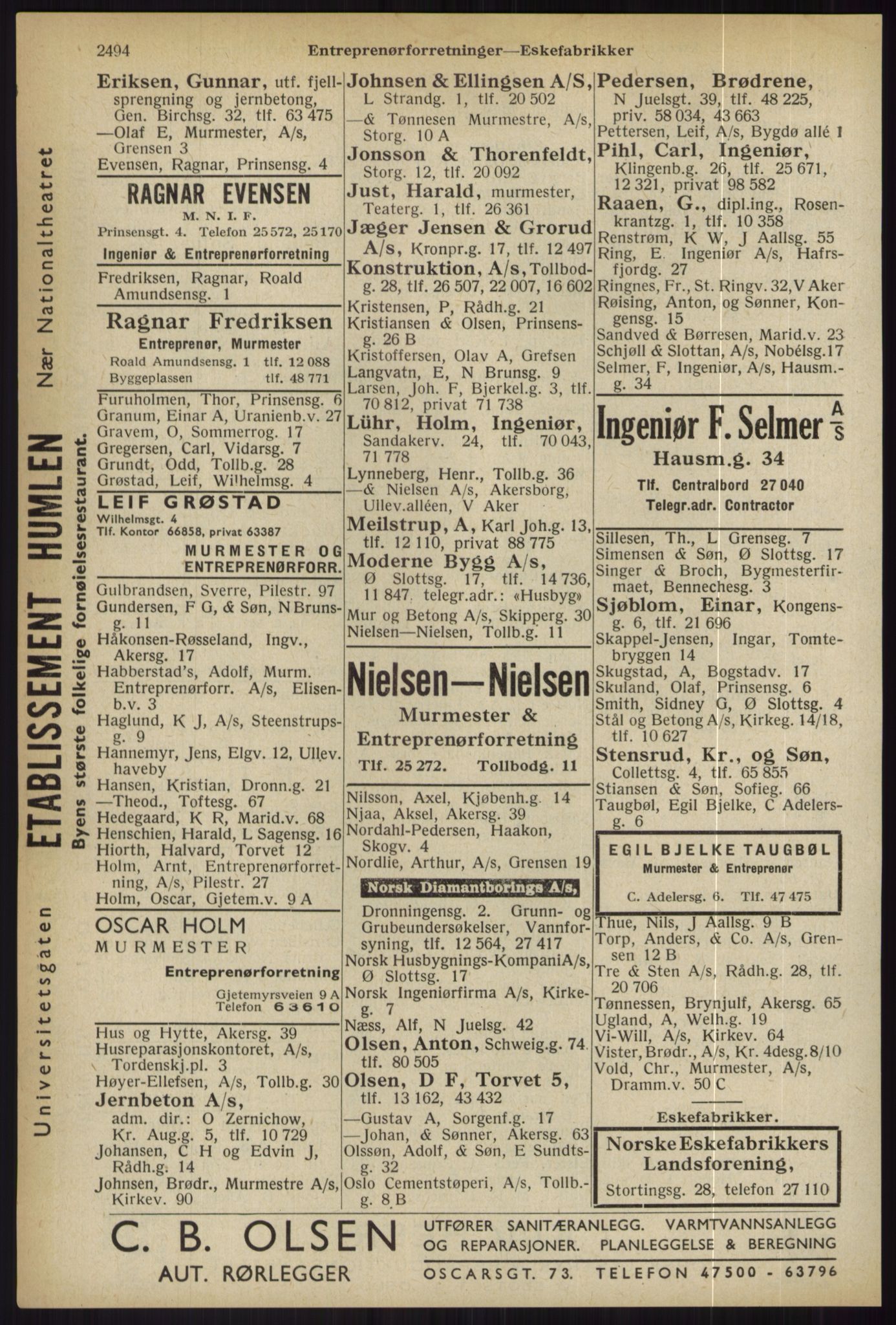Kristiania/Oslo adressebok, PUBL/-, 1936, p. 2494