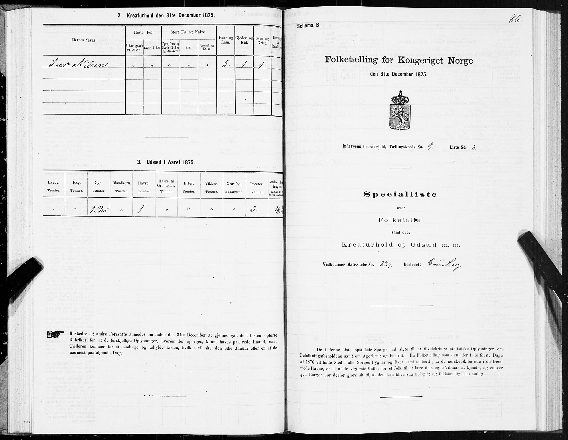 SAT, 1875 census for 1729P Inderøy, 1875, p. 5086