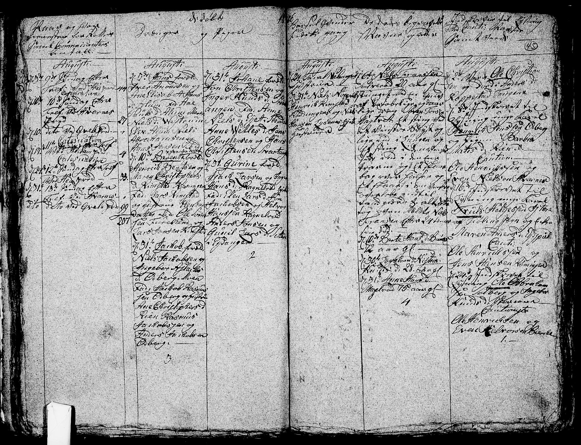 Hedrum kirkebøker, SAKO/A-344/G/Ga/L0002: Parish register (copy) no. I 2, 1803-1817, p. 45