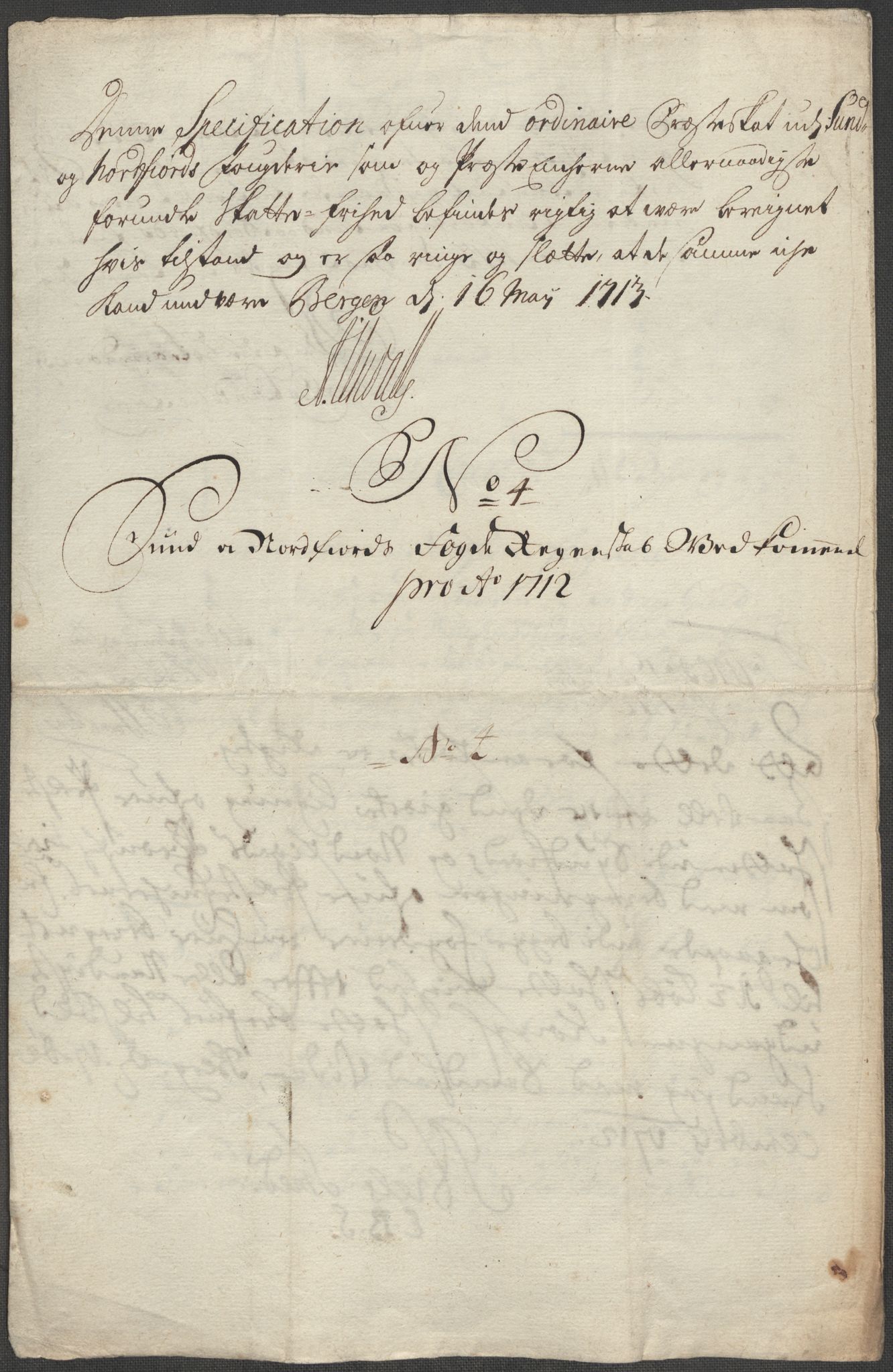 Rentekammeret inntil 1814, Reviderte regnskaper, Fogderegnskap, AV/RA-EA-4092/R53/L3435: Fogderegnskap Sunn- og Nordfjord, 1712, p. 161