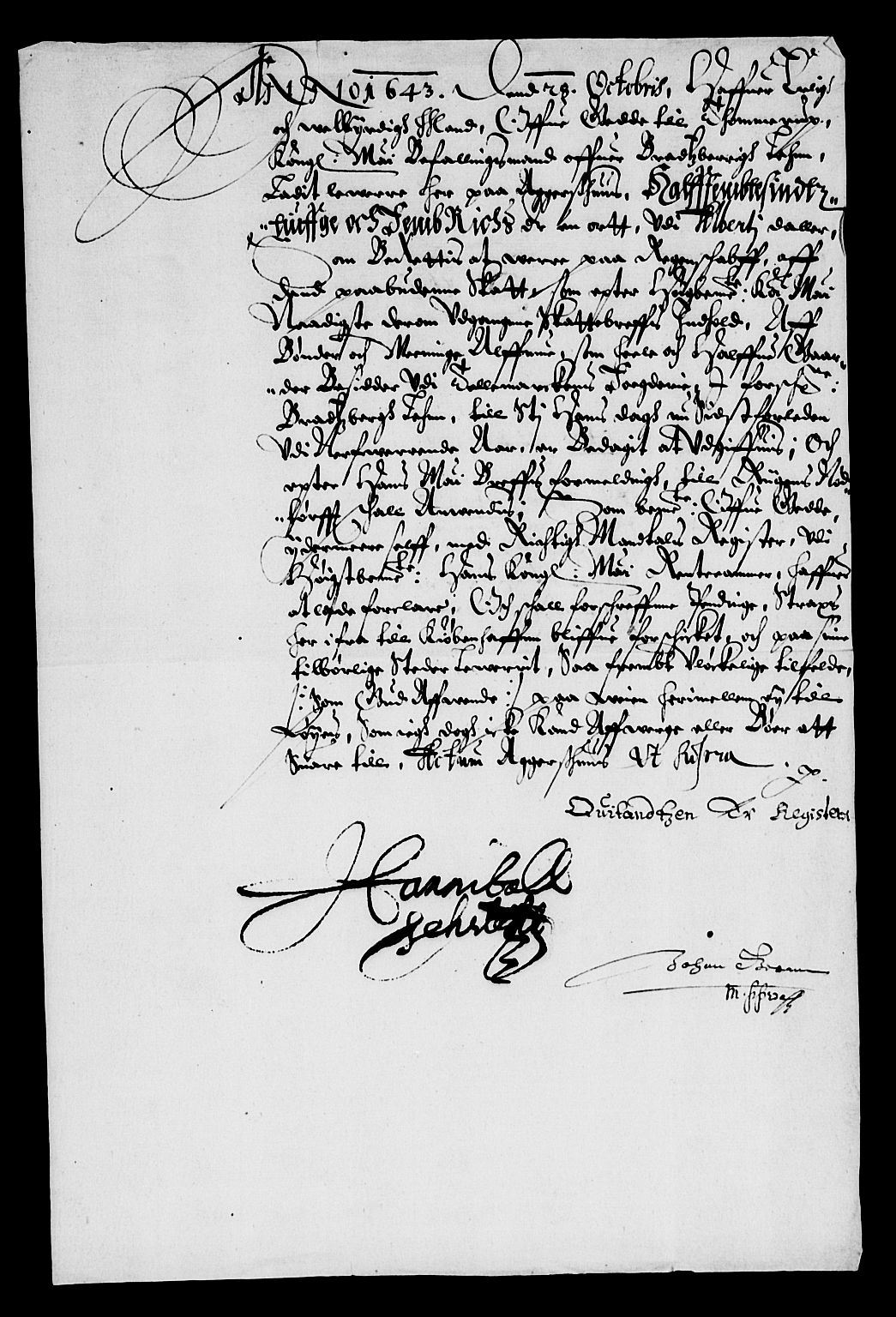 Rentekammeret inntil 1814, Reviderte regnskaper, Lensregnskaper, AV/RA-EA-5023/R/Rb/Rbp/L0029: Bratsberg len, 1643-1644