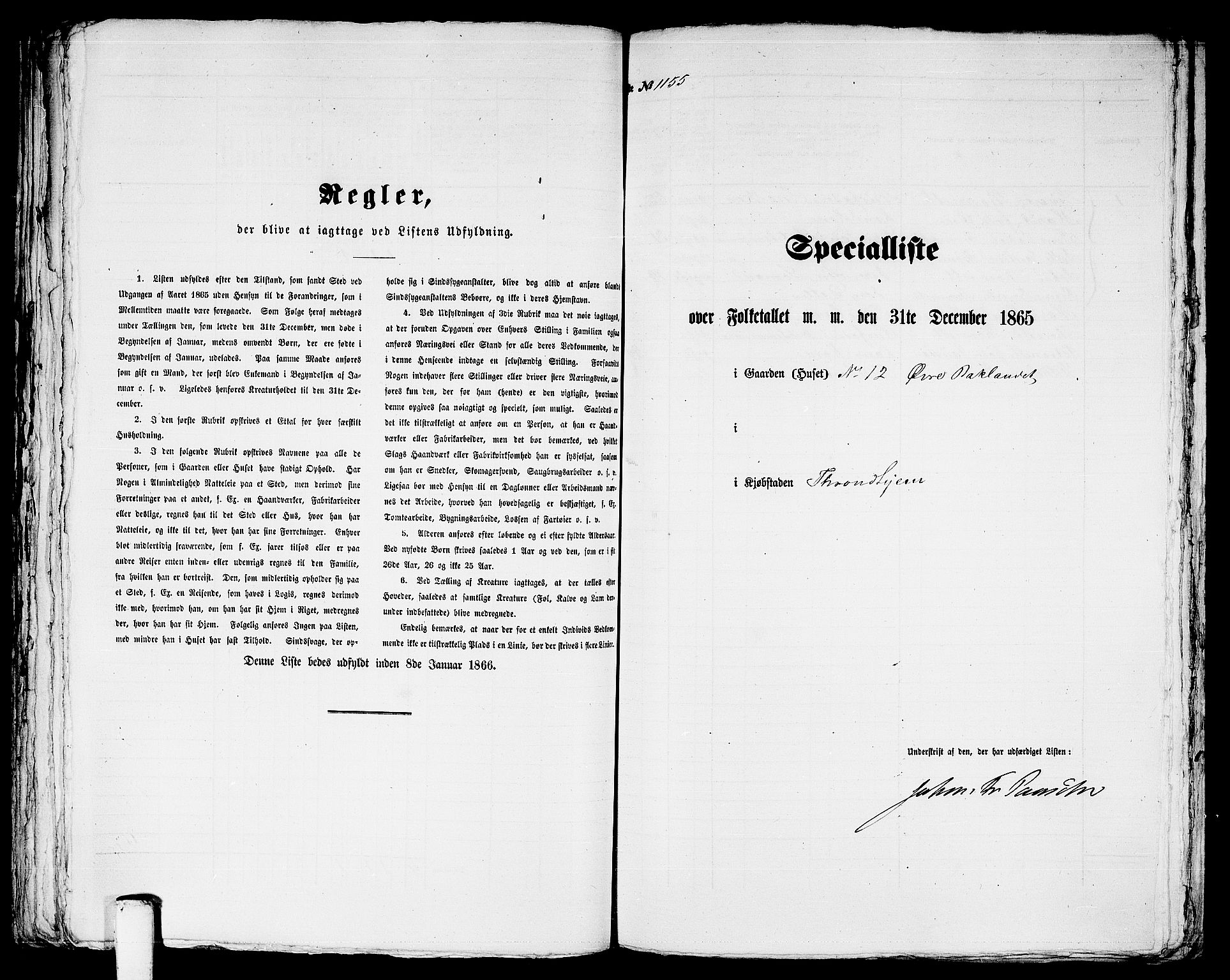 RA, 1865 census for Trondheim, 1865, p. 2403