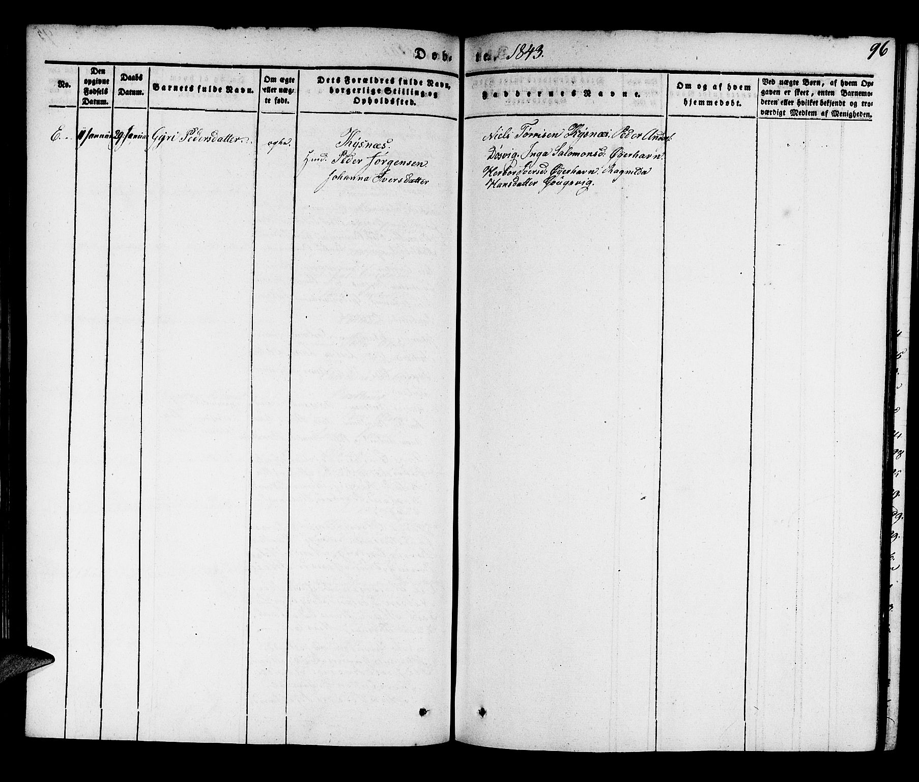 Kvinnherad sokneprestembete, SAB/A-76401/H/Haa: Parish register (official) no. A 6, 1835-1843, p. 96