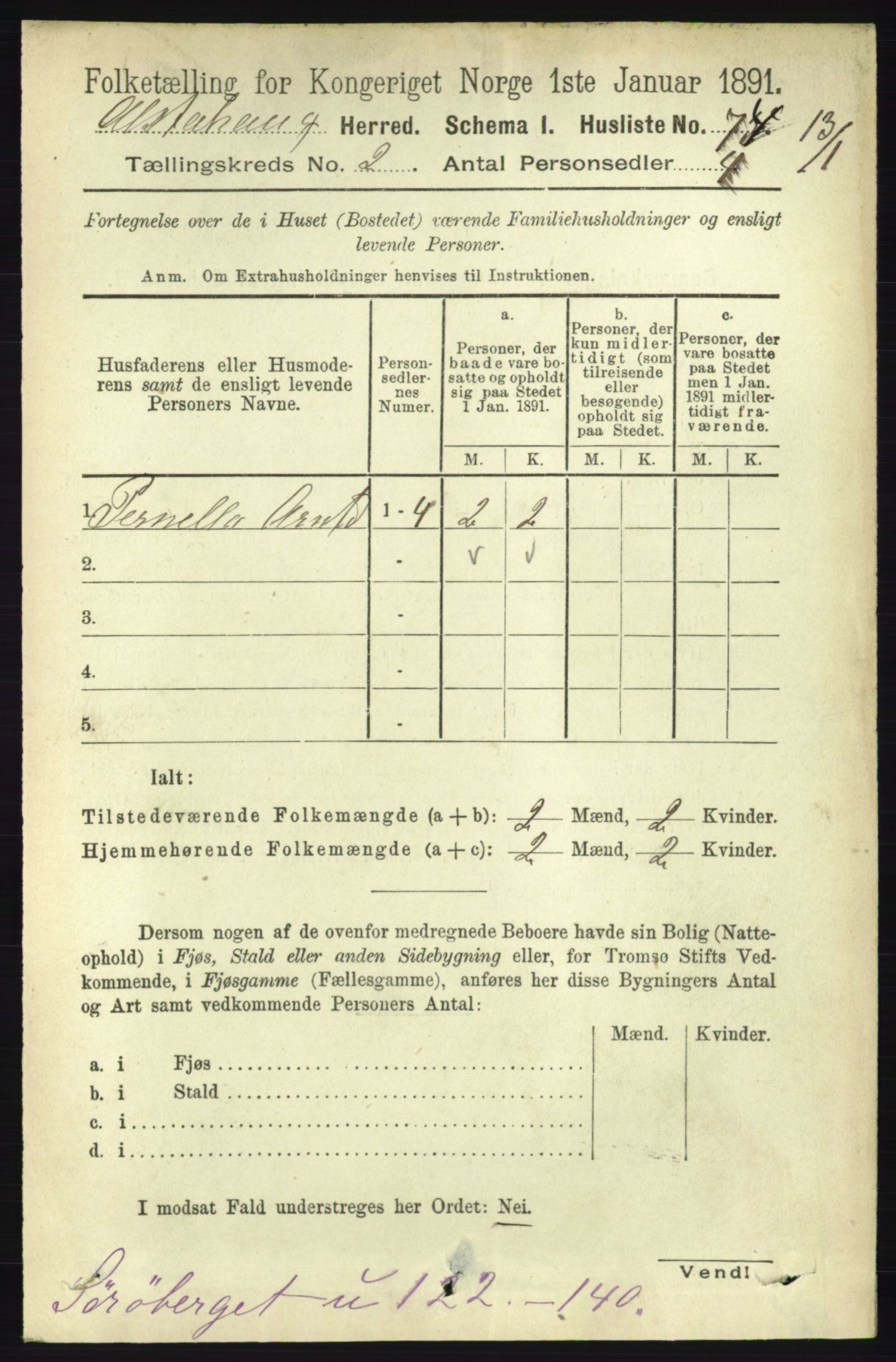 RA, 1891 census for 1820 Alstahaug, 1891, p. 498