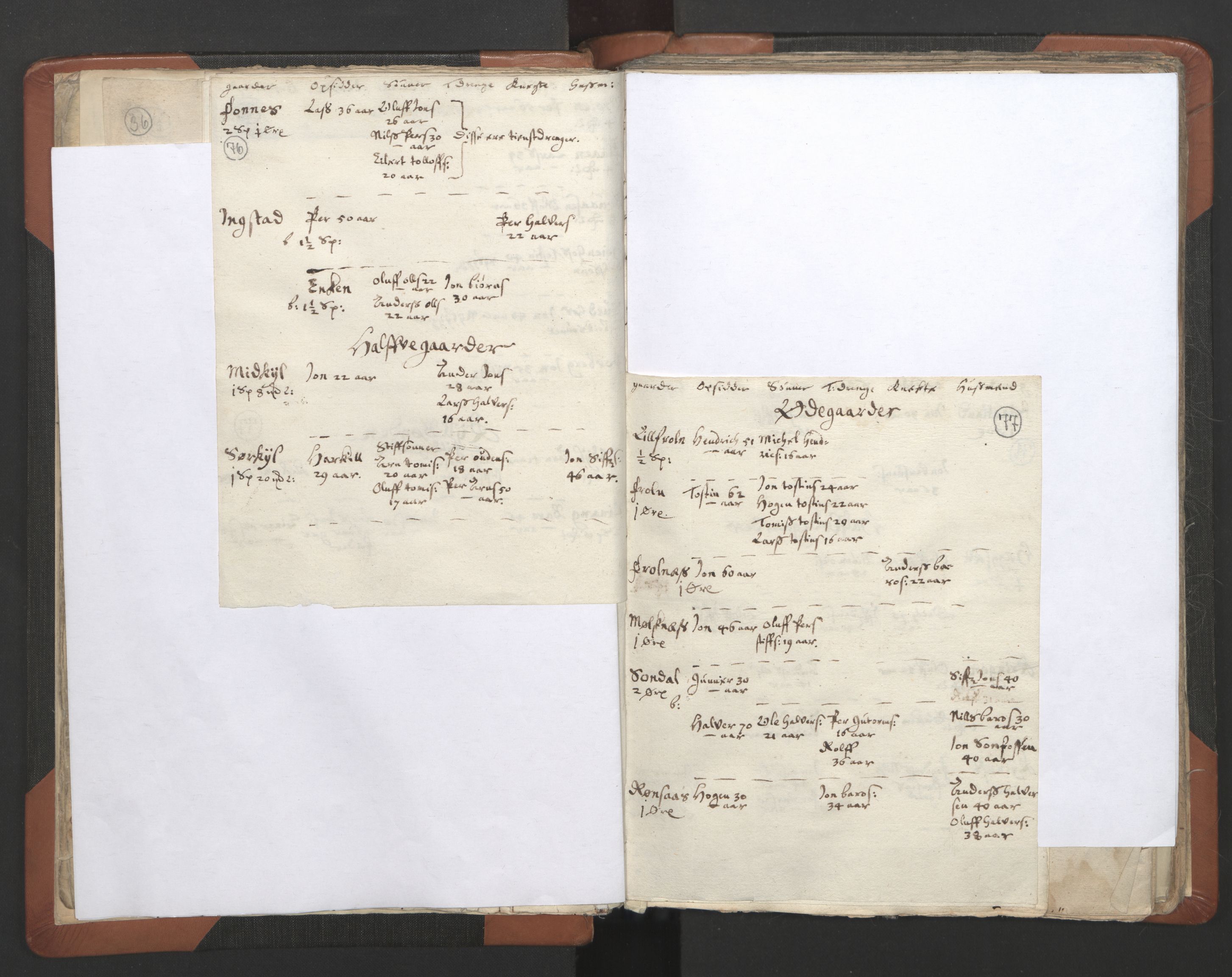 RA, Vicar's Census 1664-1666, no. 32: Innherad deanery, 1664-1666, p. 76-77