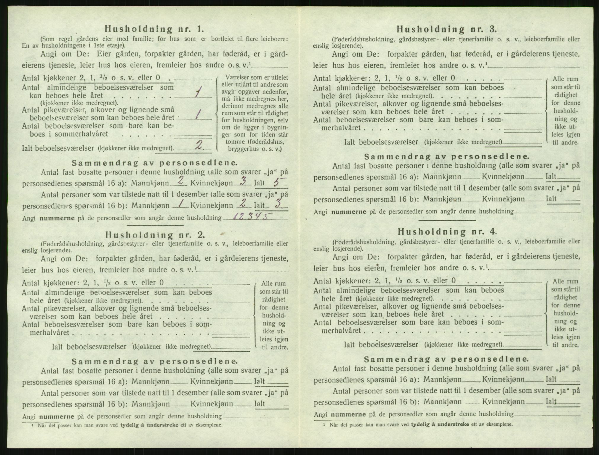 SAT, 1920 census for Tingvoll, 1920, p. 1025