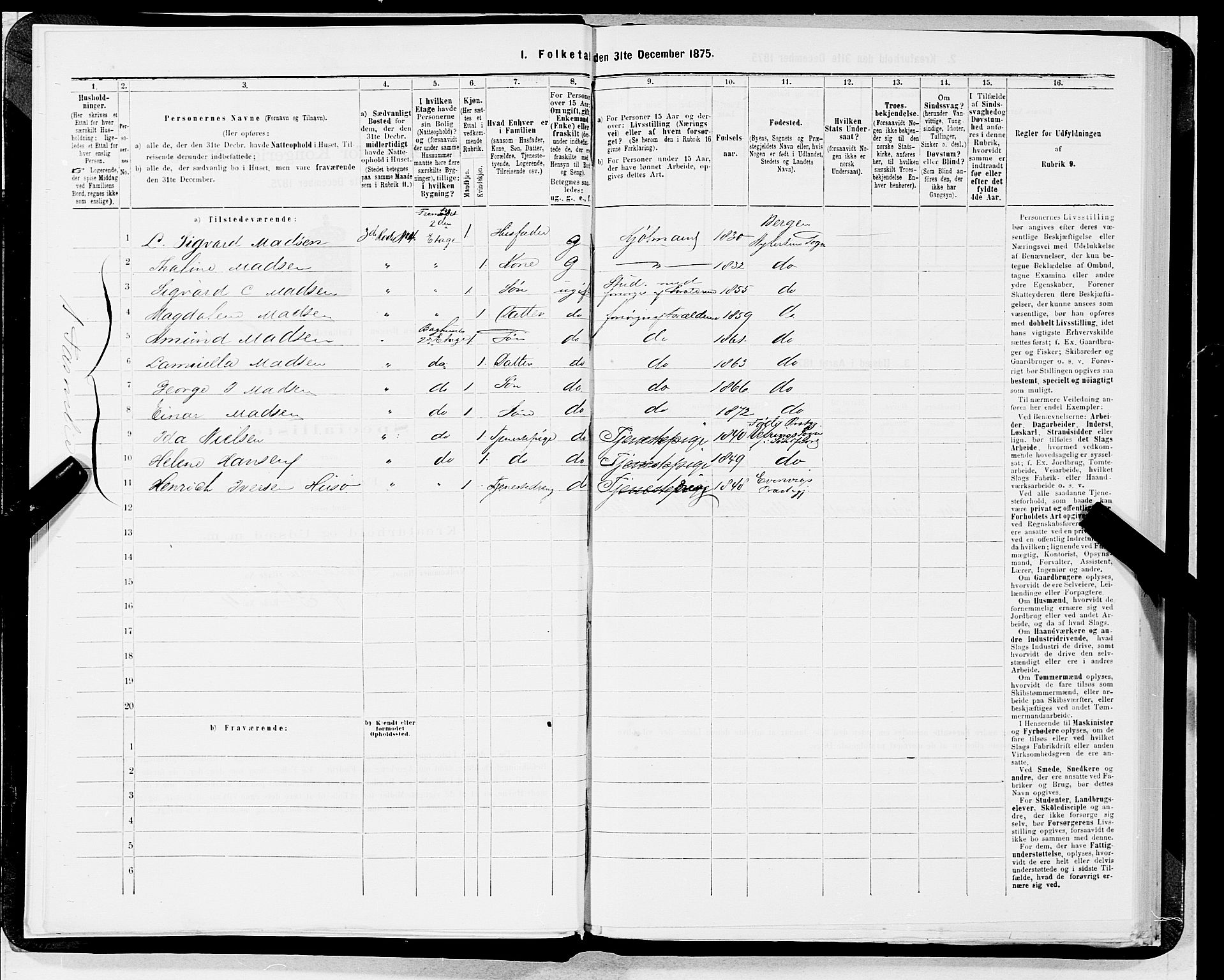 SAB, 1875 census for 1301 Bergen, 1875, p. 520