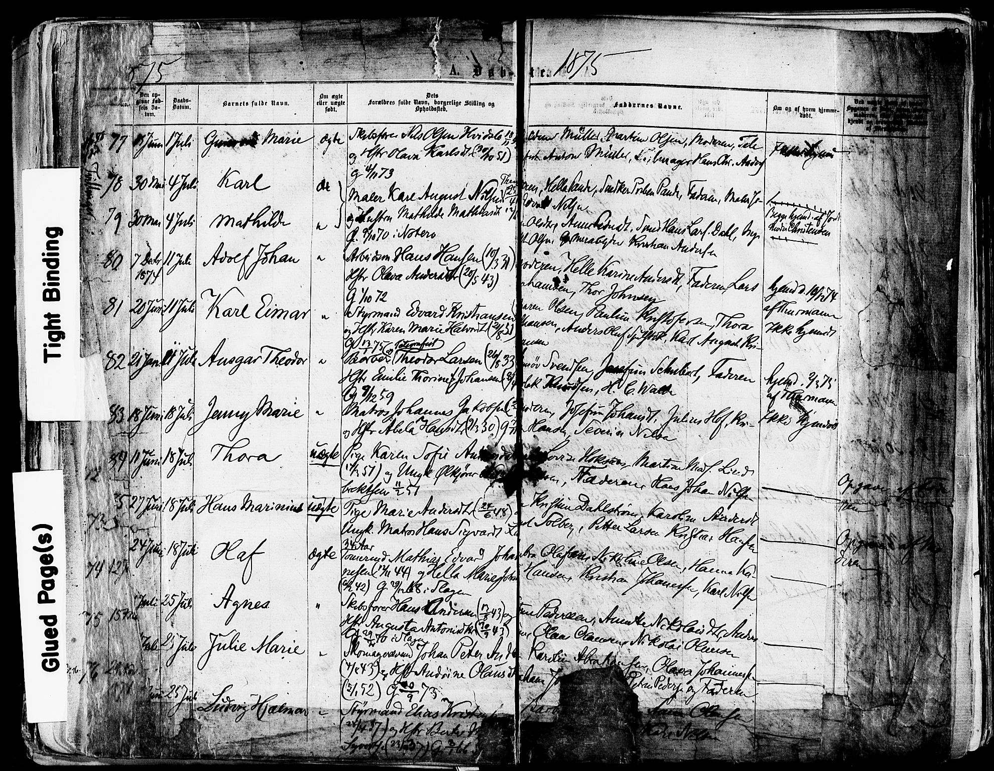 Tønsberg kirkebøker, AV/SAKO-A-330/F/Fa/L0010: Parish register (official) no. I 10, 1874-1880, p. 18