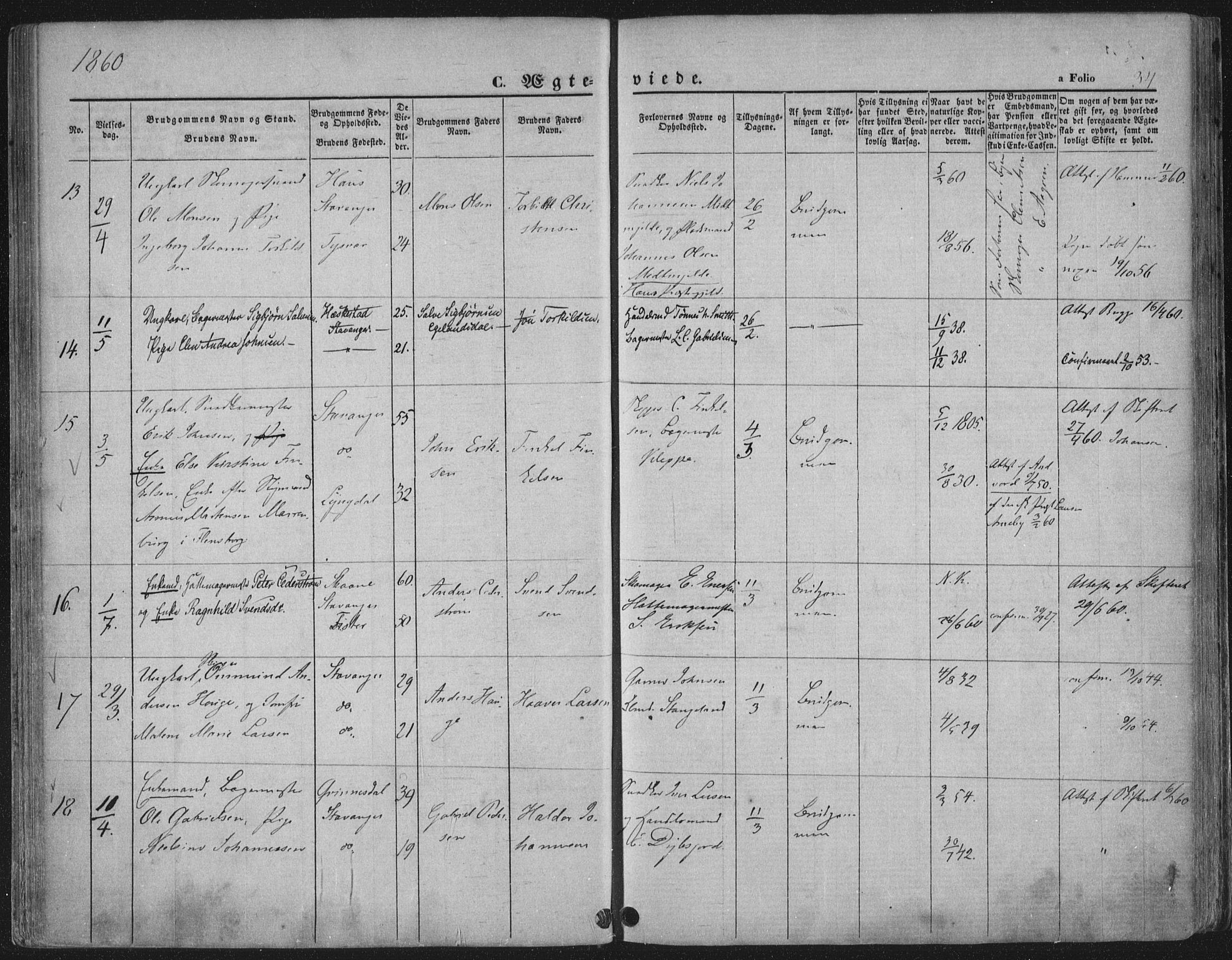 Domkirken sokneprestkontor, SAST/A-101812/001/30/30BA/L0019: Parish register (official) no. A 18, 1857-1877, p. 34