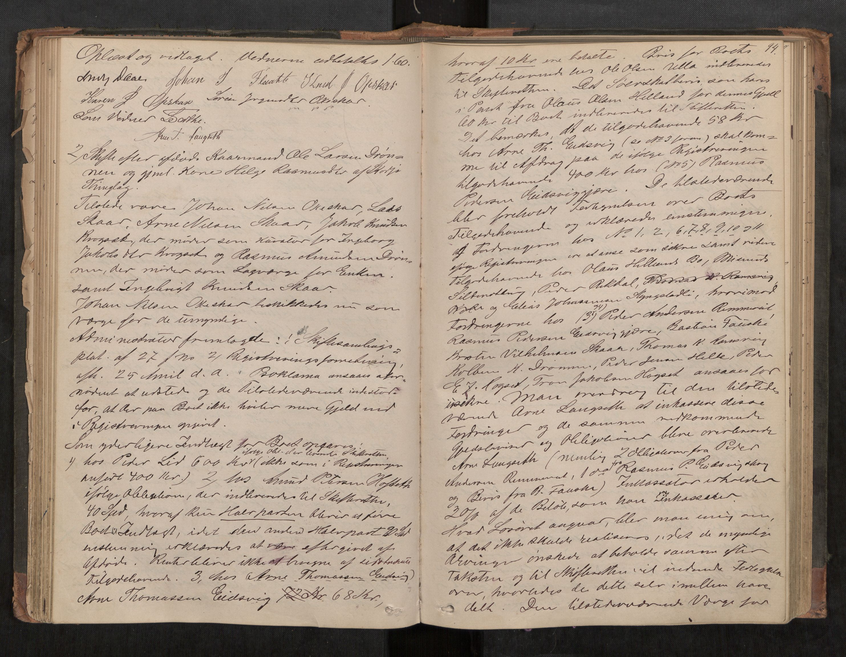 Nordre Sunnmøre sorenskriveri, AV/SAT-A-0006/1/3/3B/L0010: Skiftebehandlingsprotokoll 9, 1878-1889, p. 94