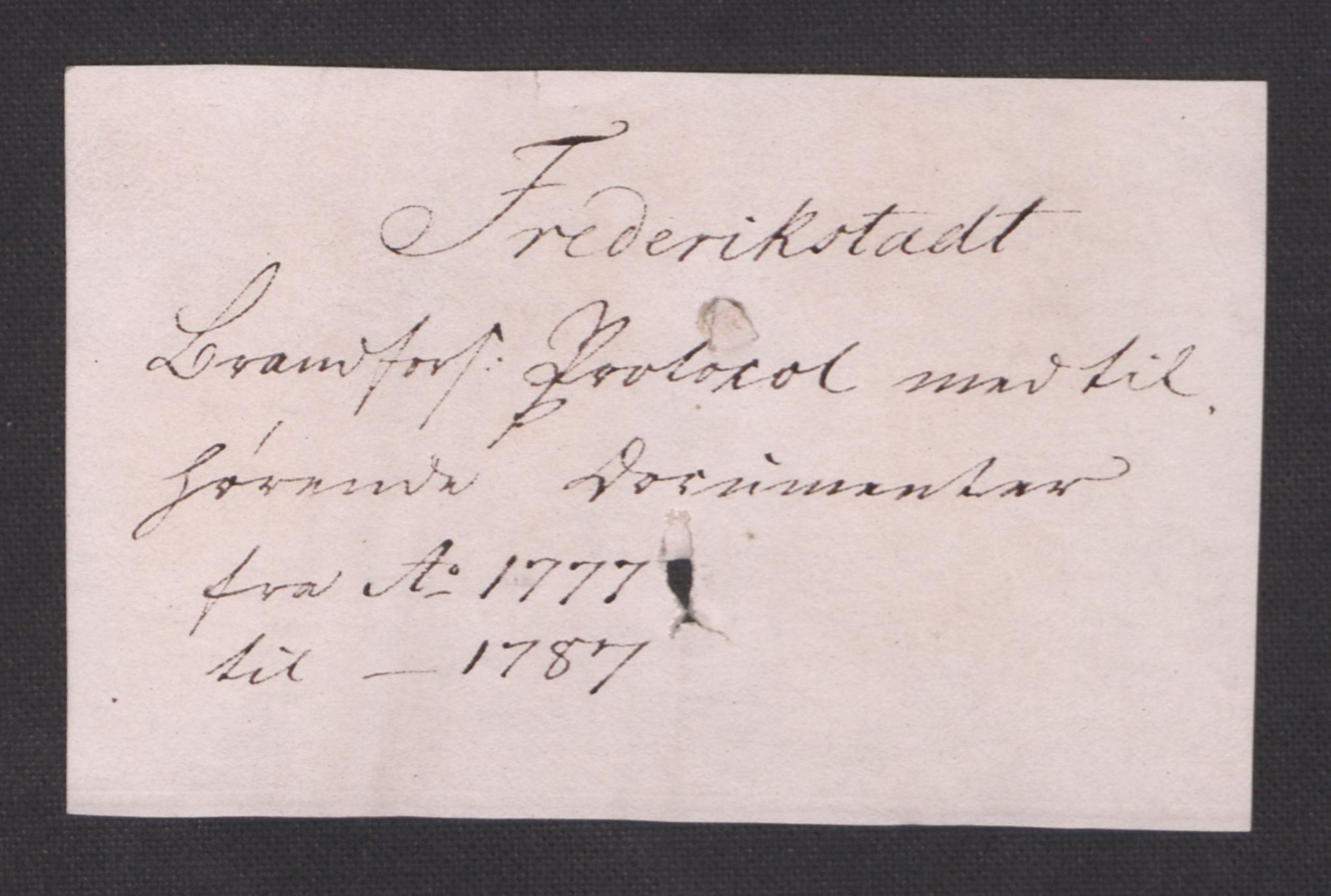 Kommersekollegiet, Brannforsikringskontoret 1767-1814, RA/EA-5458/F/Fa/L0026/0002: Fredrikstad / Branntakstprotokoll, 1777