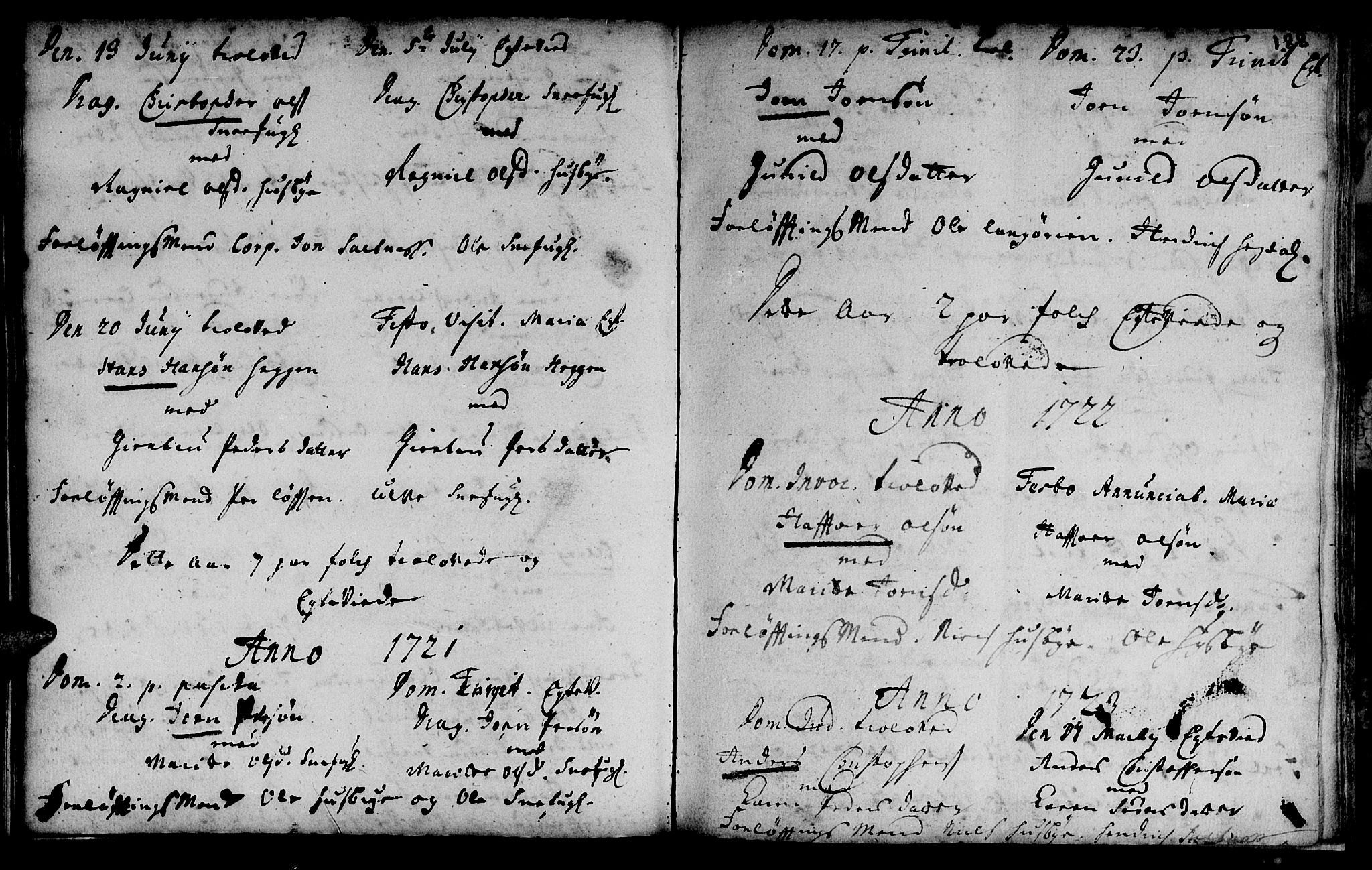 Ministerialprotokoller, klokkerbøker og fødselsregistre - Sør-Trøndelag, SAT/A-1456/666/L0783: Parish register (official) no. 666A01, 1702-1753, p. 188