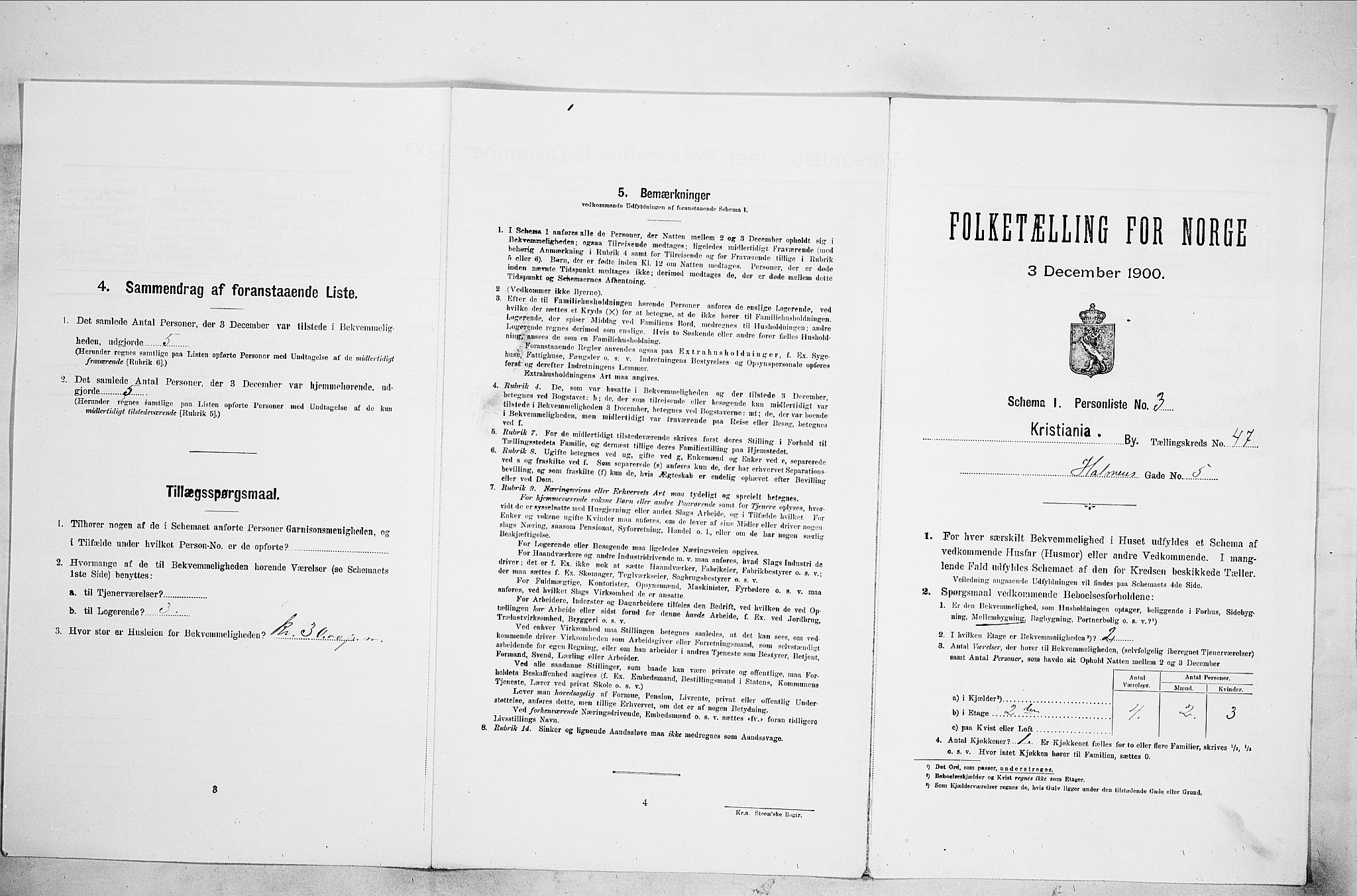 SAO, 1900 census for Kristiania, 1900, p. 38434