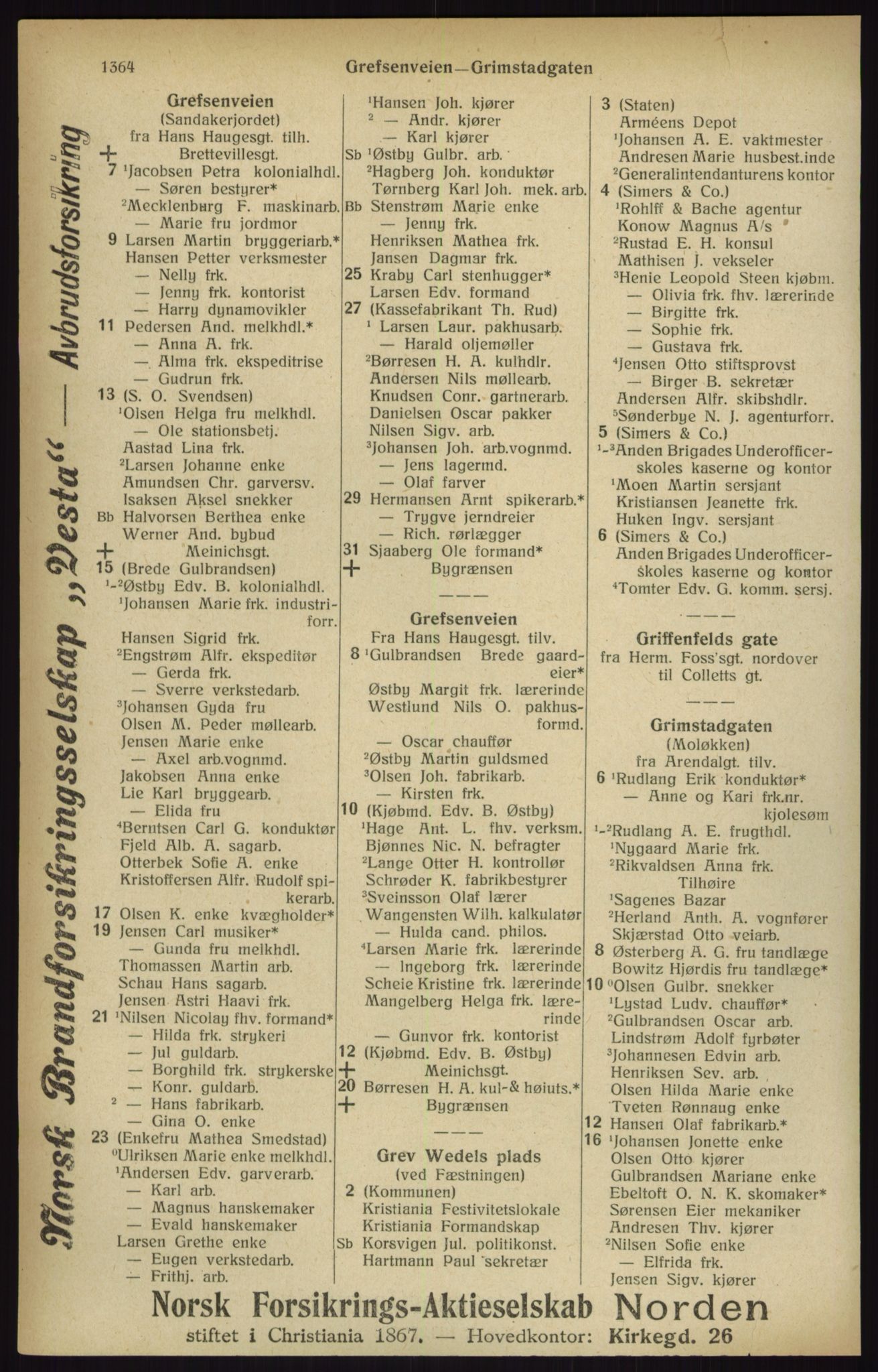 Kristiania/Oslo adressebok, PUBL/-, 1916, p. 1364