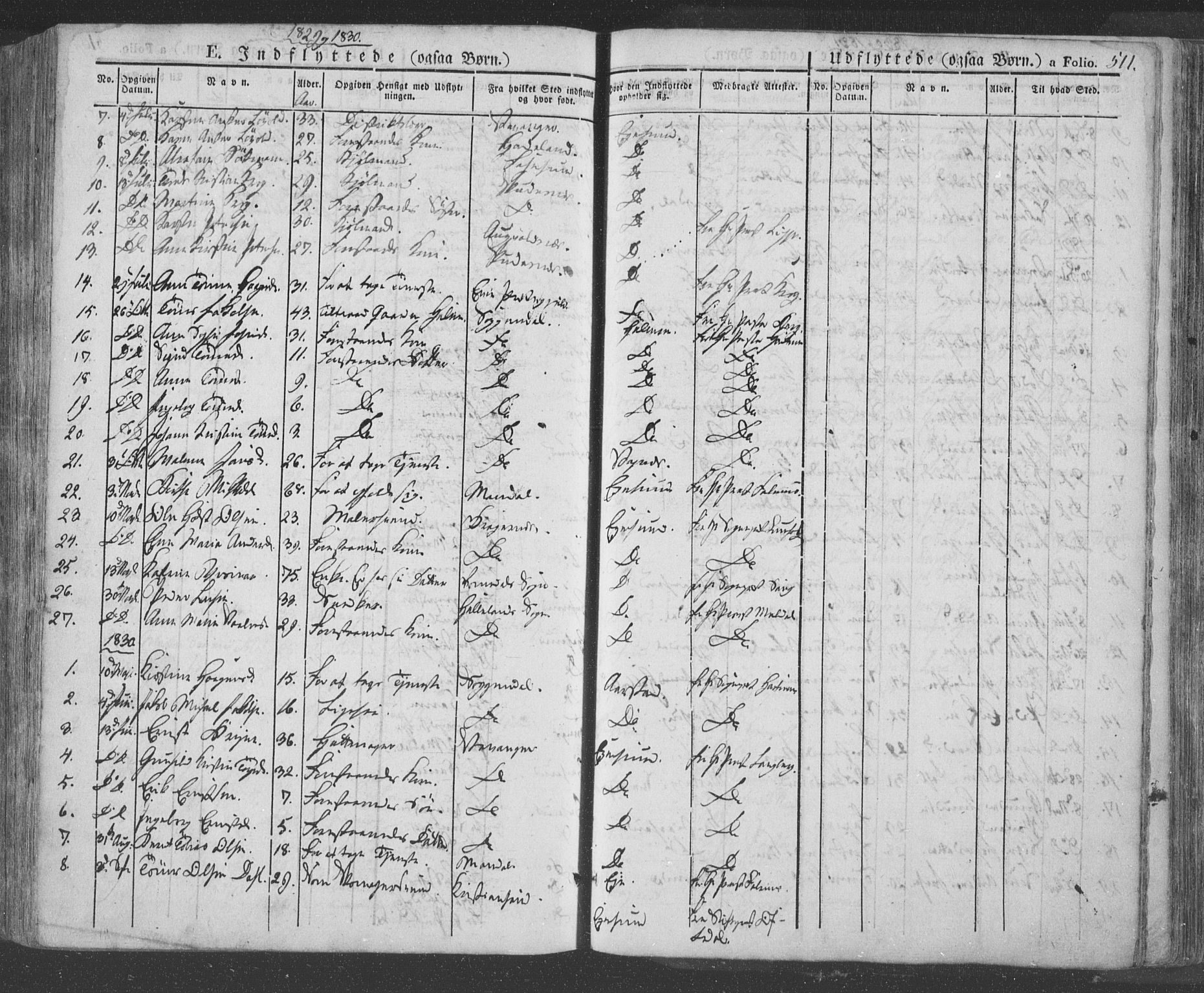 Eigersund sokneprestkontor, AV/SAST-A-101807/S08/L0009: Parish register (official) no. A 9, 1827-1850, p. 511