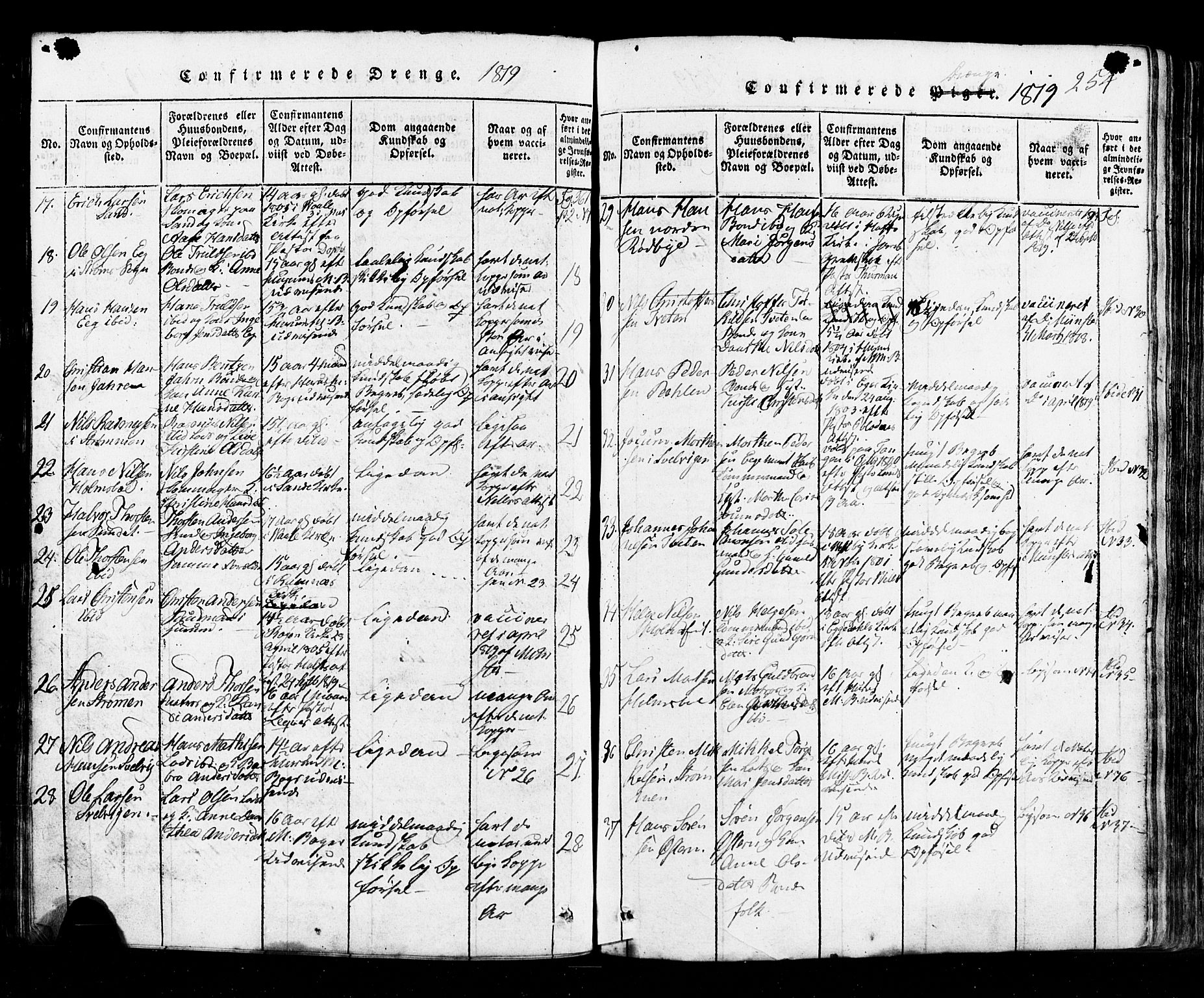 Hurum kirkebøker, AV/SAKO-A-229/G/Ga/L0001: Parish register (copy) no. I 1, 1816-1826, p. 254