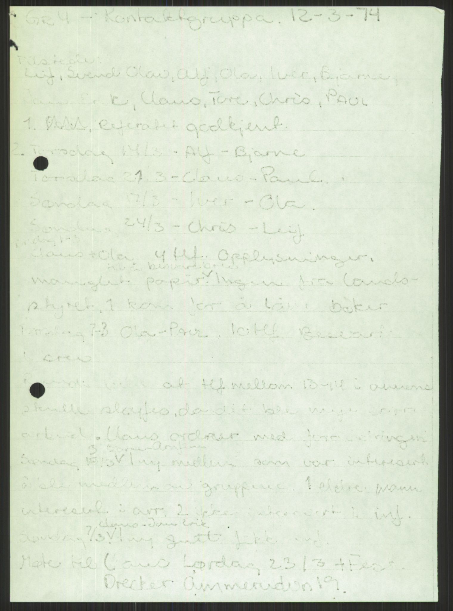 Det Norske Forbundet av 1948/Landsforeningen for Lesbisk og Homofil Frigjøring, AV/RA-PA-1216/A/Ag/L0004: Grupper, utvalg, 1974-1992, p. 663