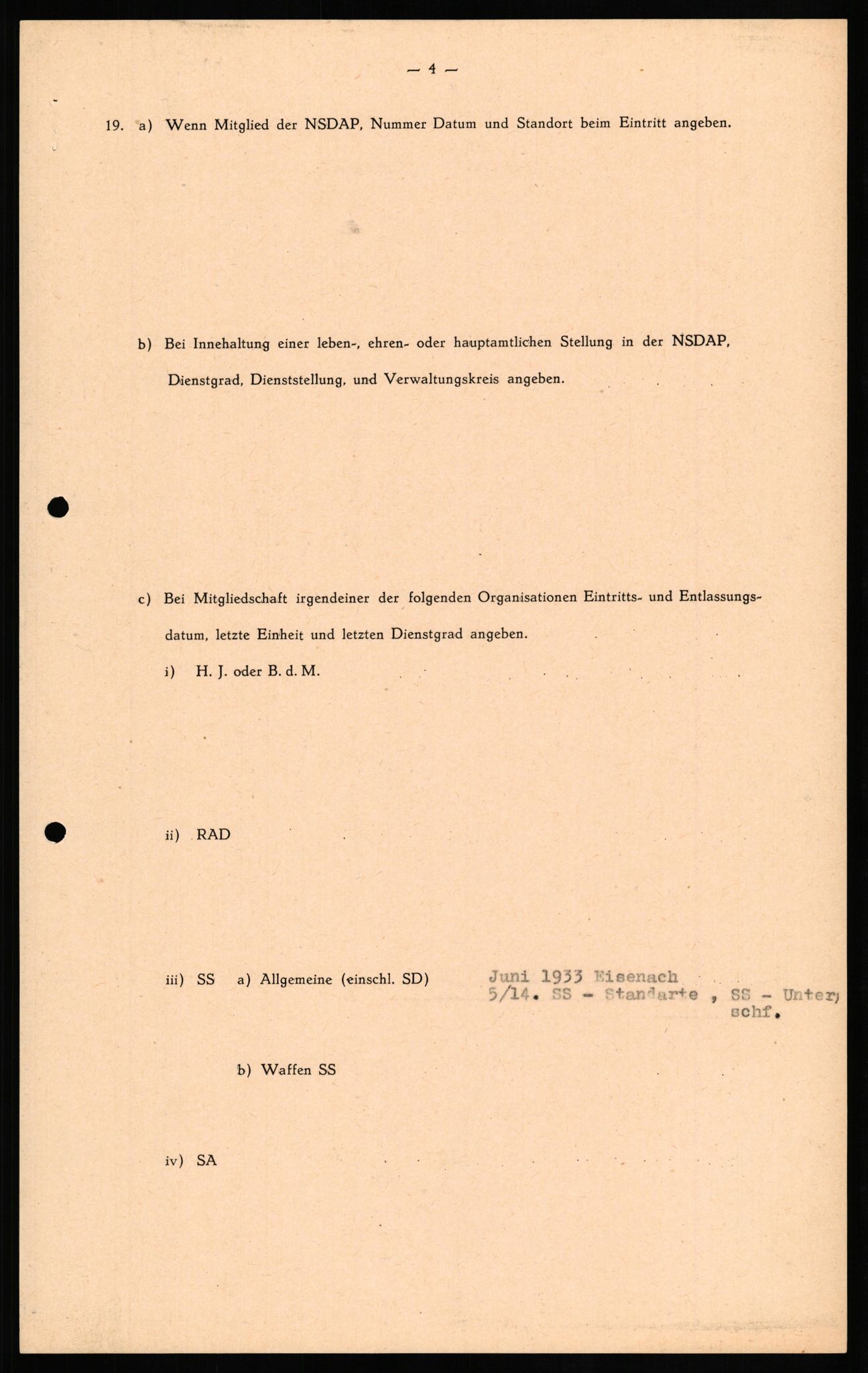 Forsvaret, Forsvarets overkommando II, RA/RAFA-3915/D/Db/L0020: CI Questionaires. Tyske okkupasjonsstyrker i Norge. Tyskere., 1945-1946, p. 169