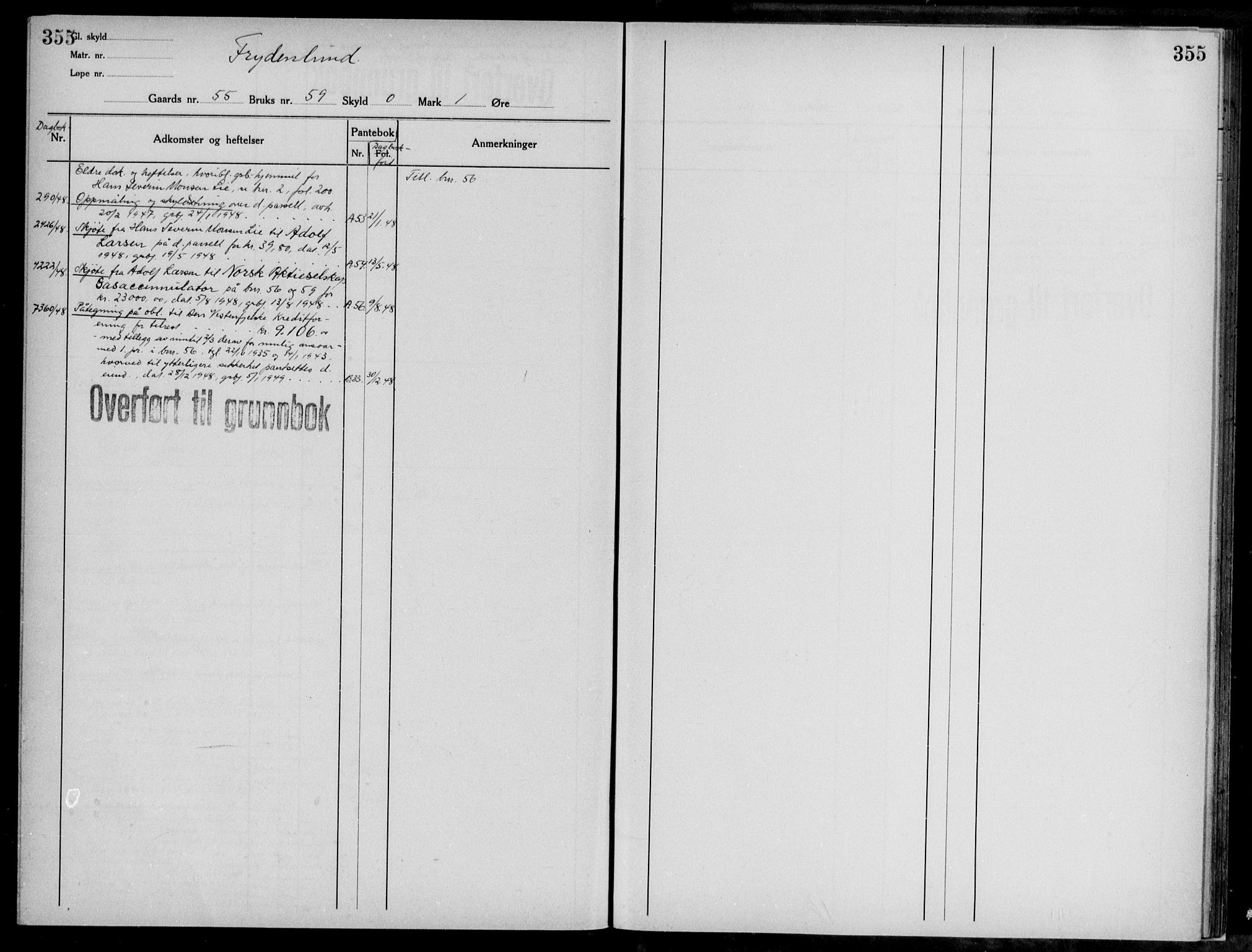 Midhordland sorenskriveri, AV/SAB-A-3001/1/G/Ga/Gab/L0117: Mortgage register no. II.A.b.117, p. 355