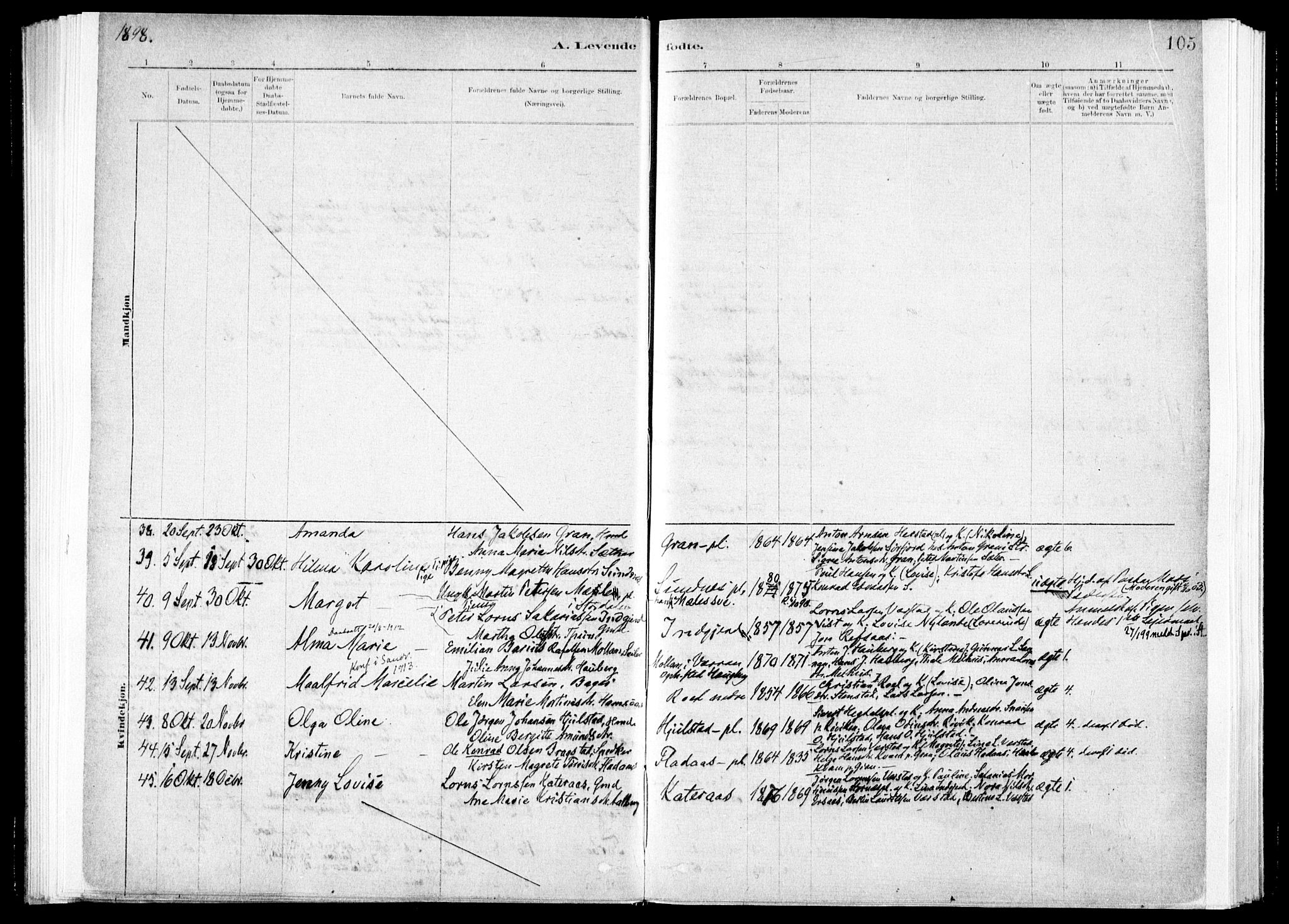 Ministerialprotokoller, klokkerbøker og fødselsregistre - Nord-Trøndelag, SAT/A-1458/730/L0285: Parish register (official) no. 730A10, 1879-1914, p. 105
