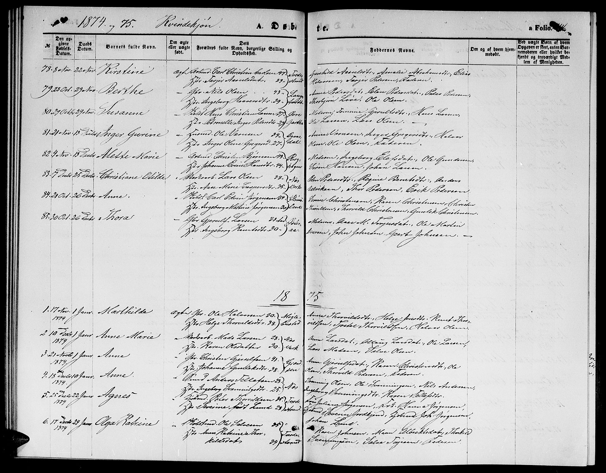 Holt sokneprestkontor, SAK/1111-0021/F/Fb/L0009: Parish register (copy) no. B 9, 1871-1883, p. 44