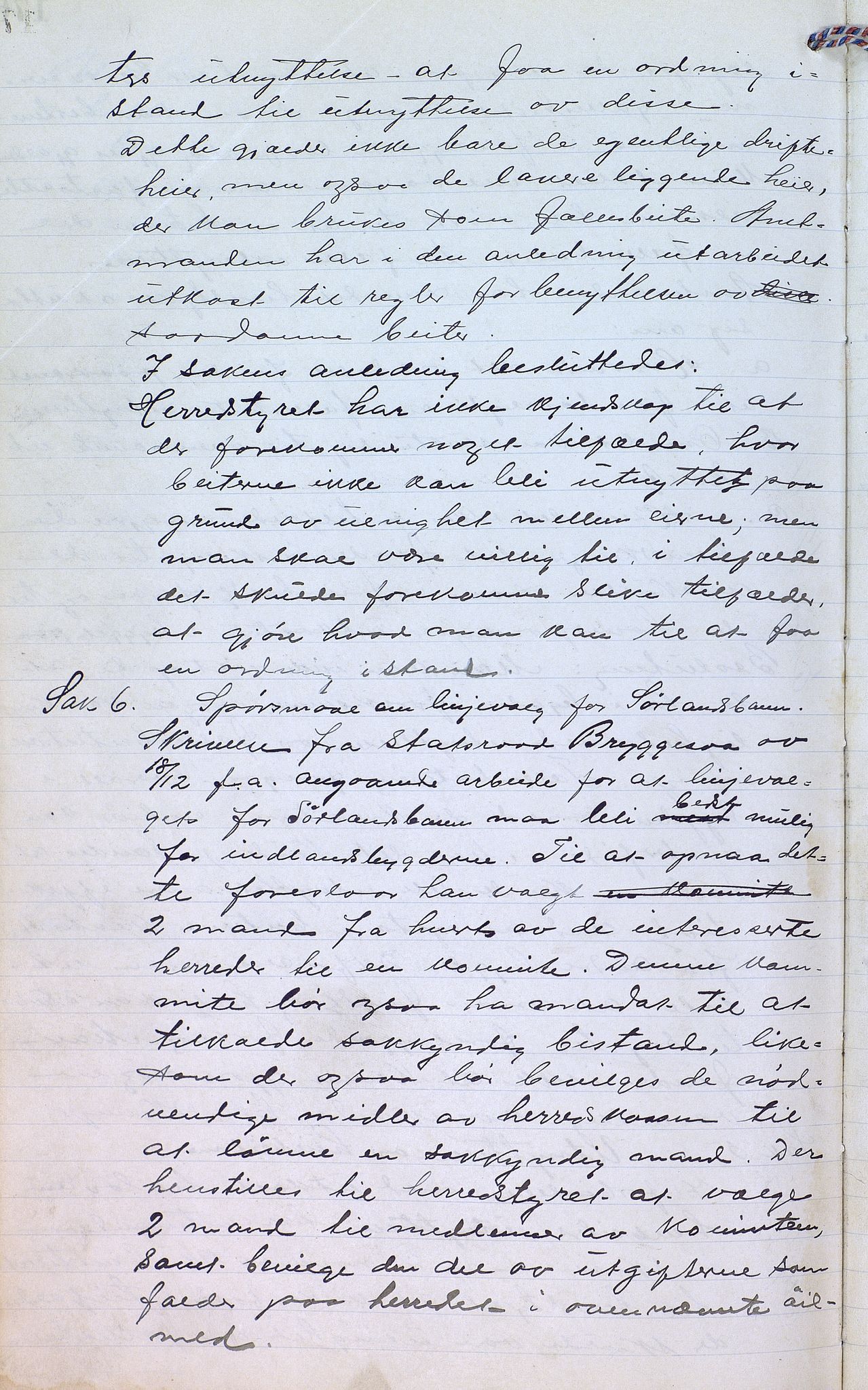 Øvre Sirdal kommune - Formannskapet/Kommunestyret, ARKSOR/1046ØS120/A/L0001: Møtebok (d), 1905-1917, p. 176b