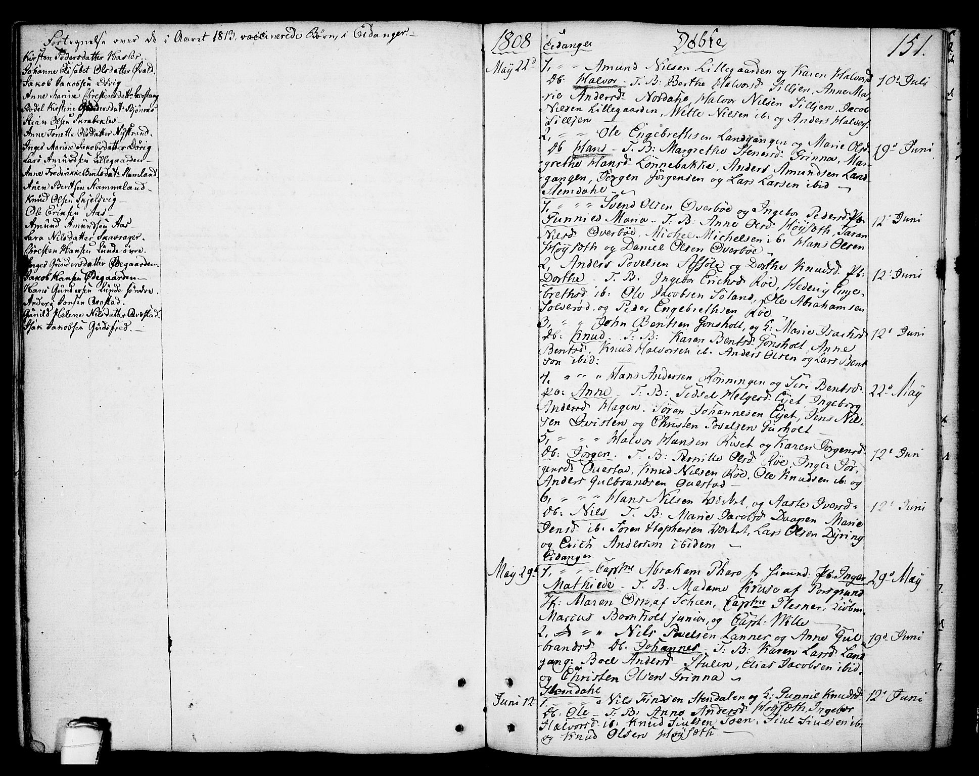 Eidanger kirkebøker, SAKO/A-261/F/Fa/L0006: Parish register (official) no. 6, 1764-1814, p. 151