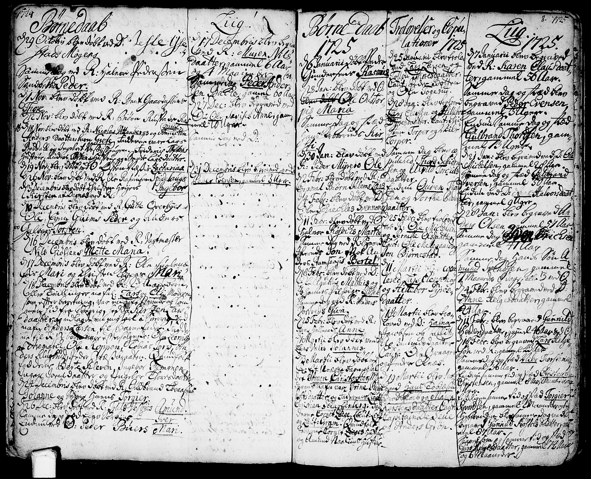Rakkestad prestekontor Kirkebøker, SAO/A-2008/F/Fa/L0001: Parish register (official) no. I 1, 1722-1740, p. 8