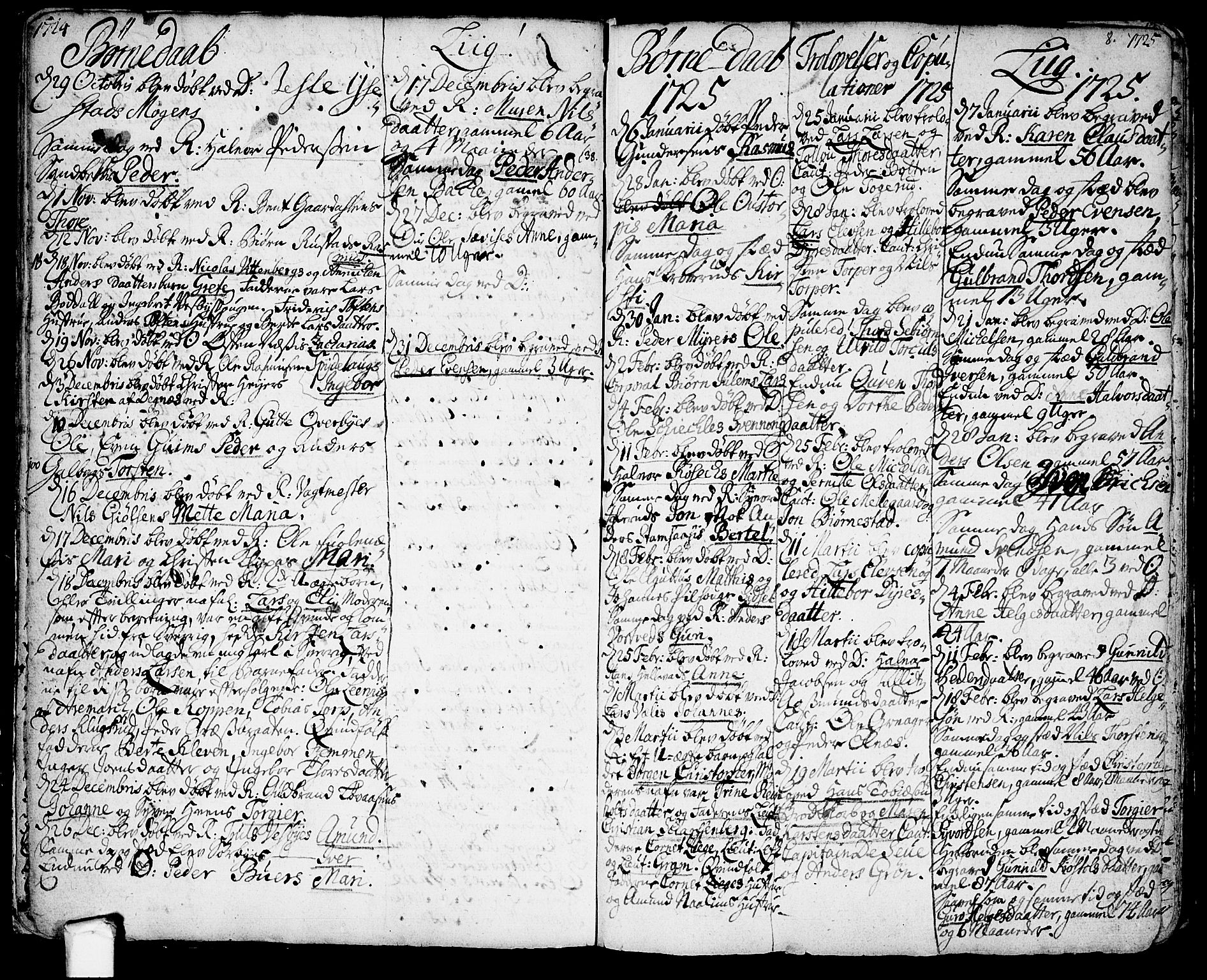 Rakkestad prestekontor Kirkebøker, AV/SAO-A-2008/F/Fa/L0001: Parish register (official) no. I 1, 1722-1740, p. 8