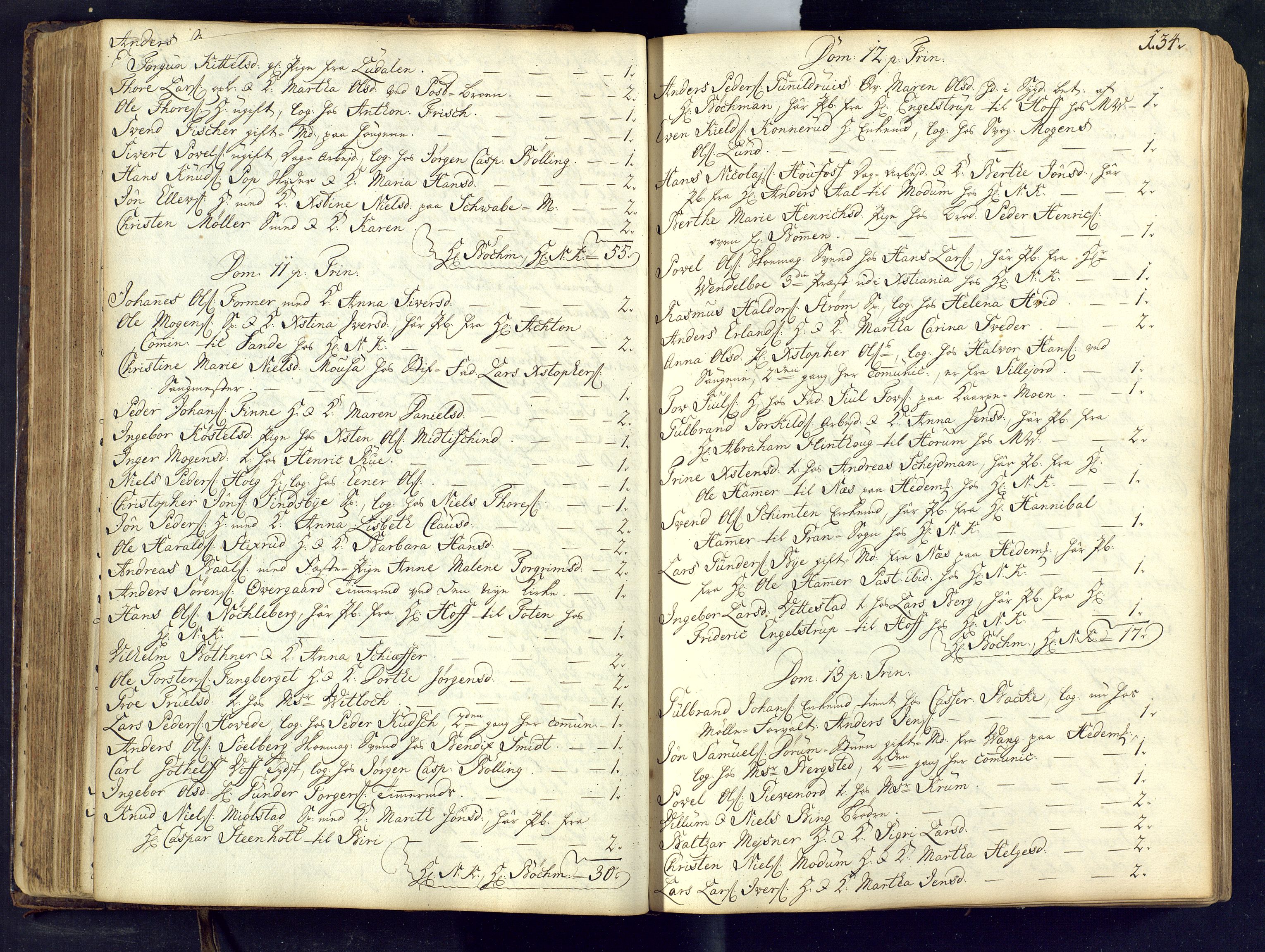 Kongsberg kirkebøker, AV/SAKO-A-22/M/Ma/L0002: Communicants register no. 2, 1739-1745, p. 134