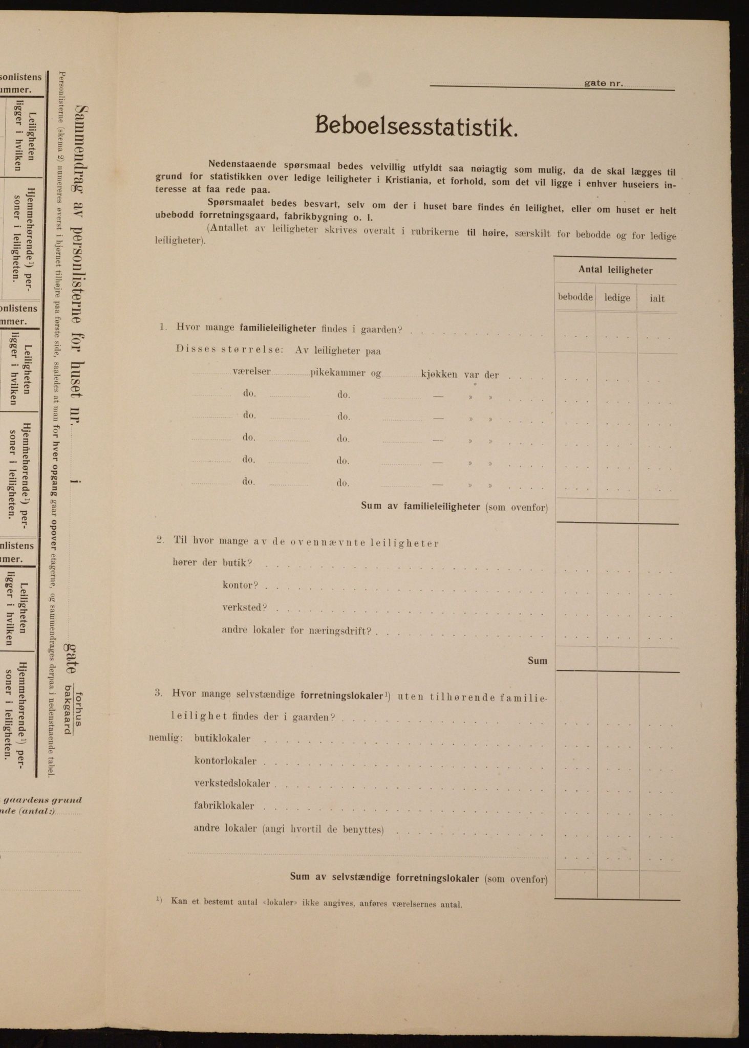 OBA, Municipal Census 1910 for Kristiania, 1910, p. 117833