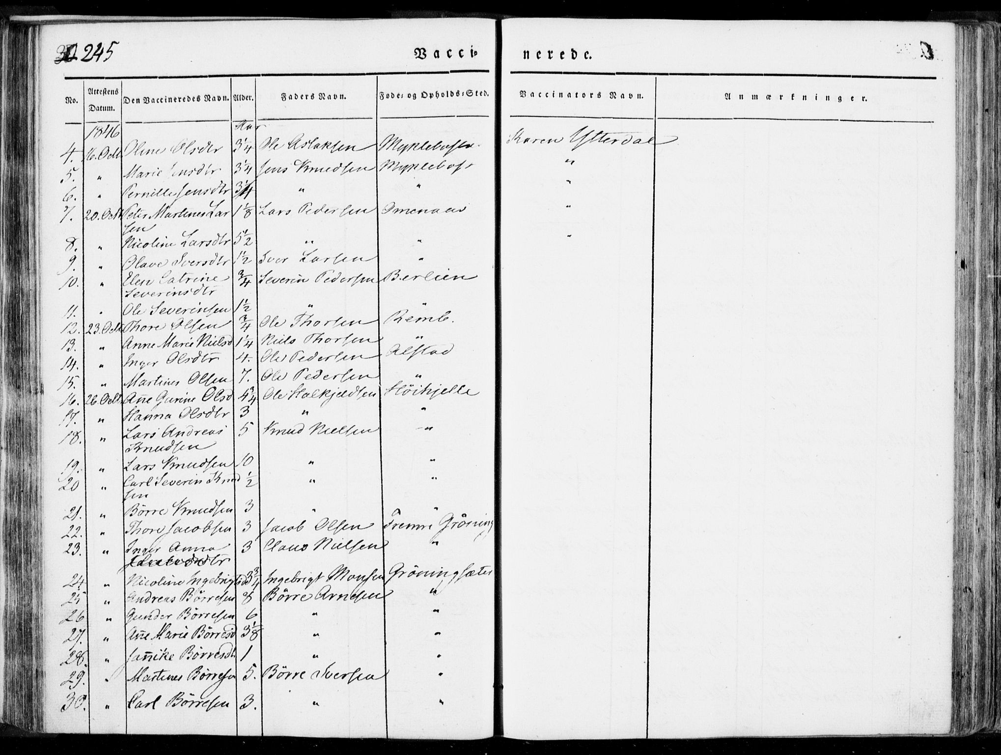 Ministerialprotokoller, klokkerbøker og fødselsregistre - Møre og Romsdal, AV/SAT-A-1454/519/L0248: Parish register (official) no. 519A07, 1829-1860, p. 245