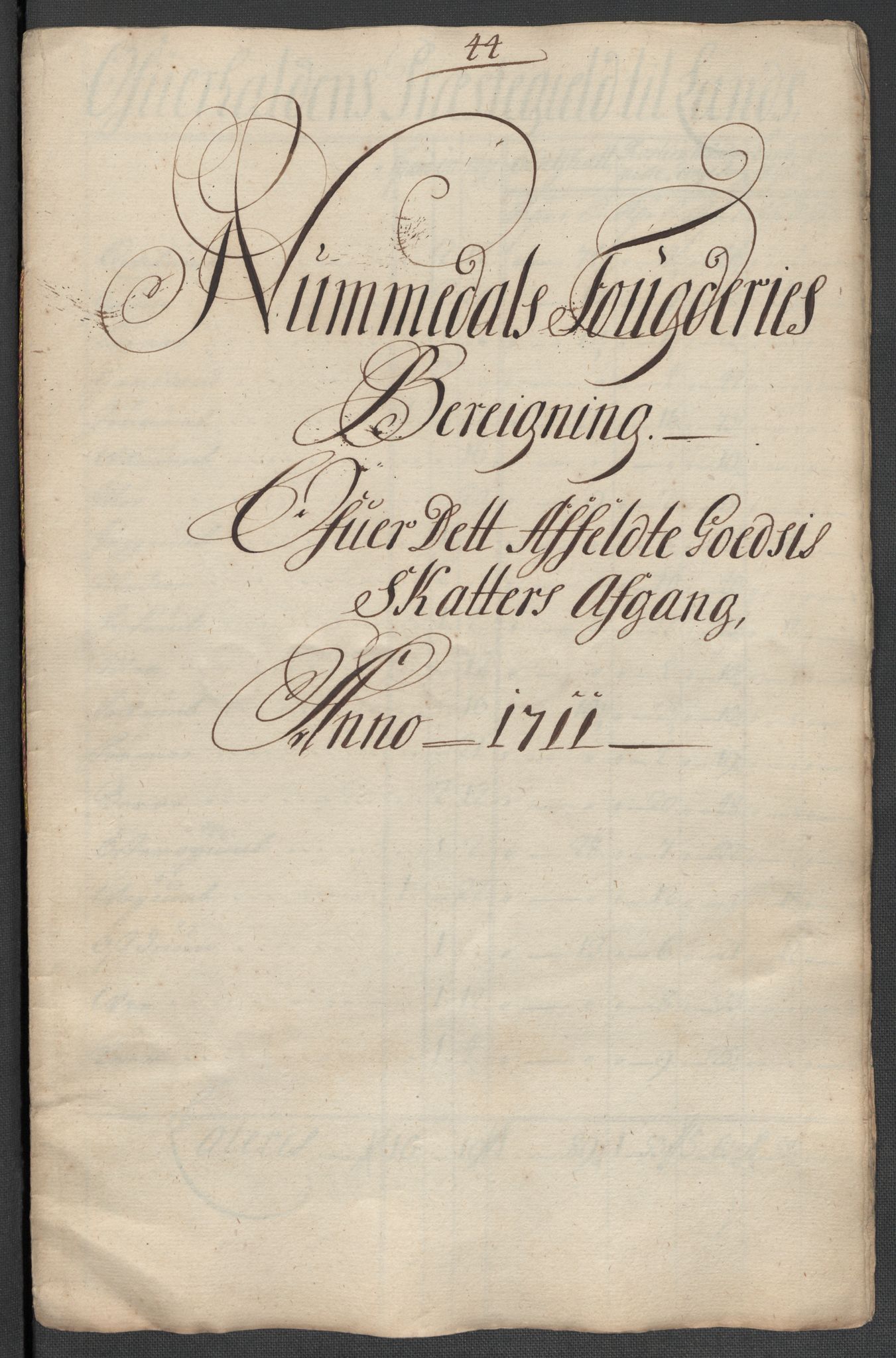 Rentekammeret inntil 1814, Reviderte regnskaper, Fogderegnskap, RA/EA-4092/R64/L4432: Fogderegnskap Namdal, 1711, p. 237
