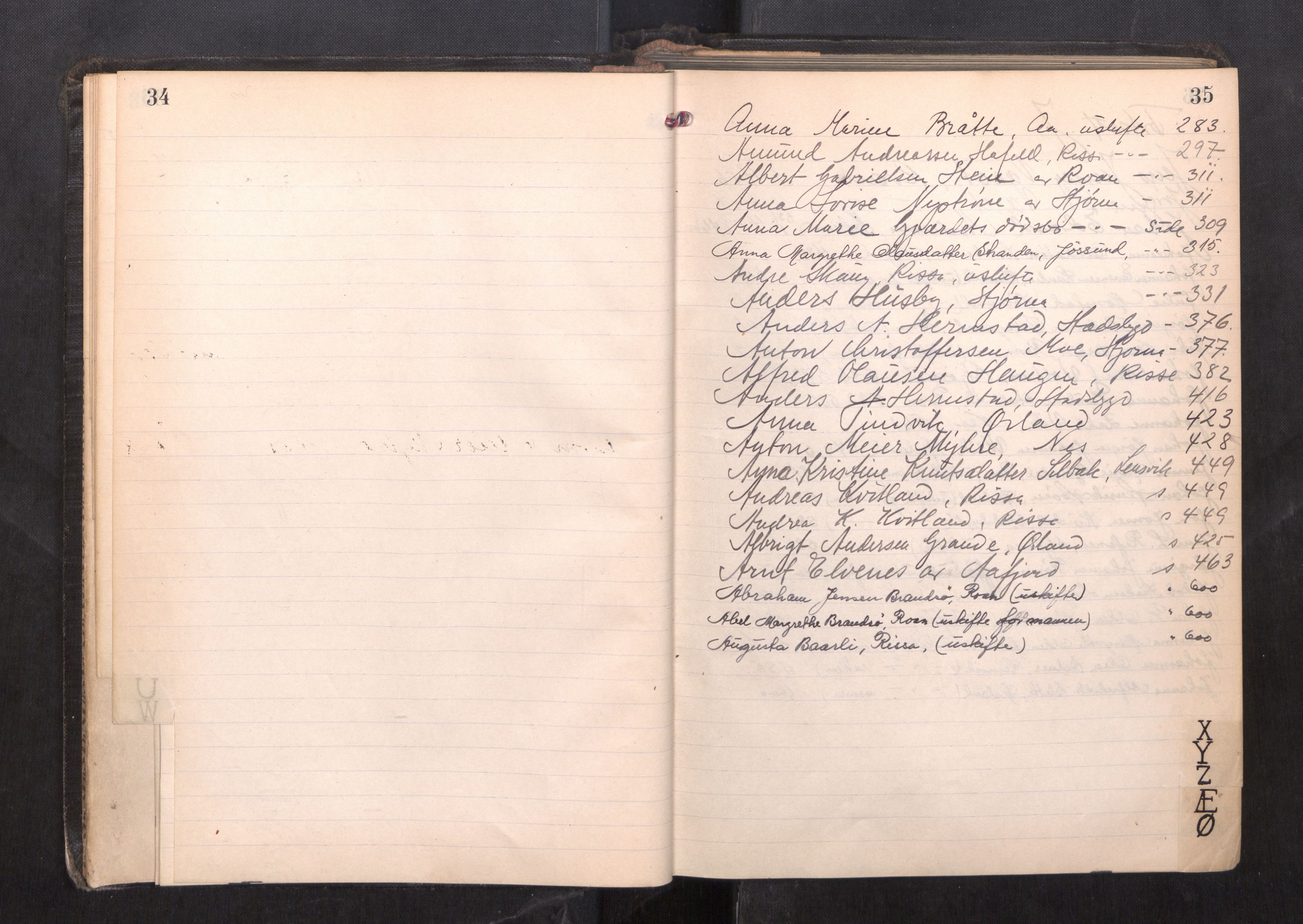 Fosen sorenskriveri, AV/SAT-A-1107/1/3/3B/L0016: Skiftebehandlingsprotokoll, 1932-1936, p. 34-35