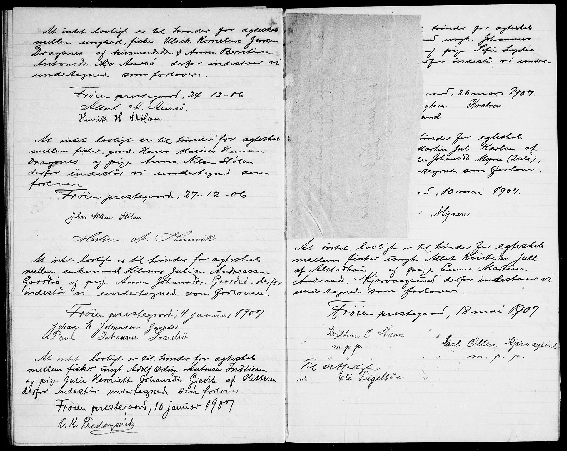 Frøya sokneprestkontor, AV/SAT-A-1116/1/I/I1/I1f: Banns register no. 640.I.1f.1, 1901-1917