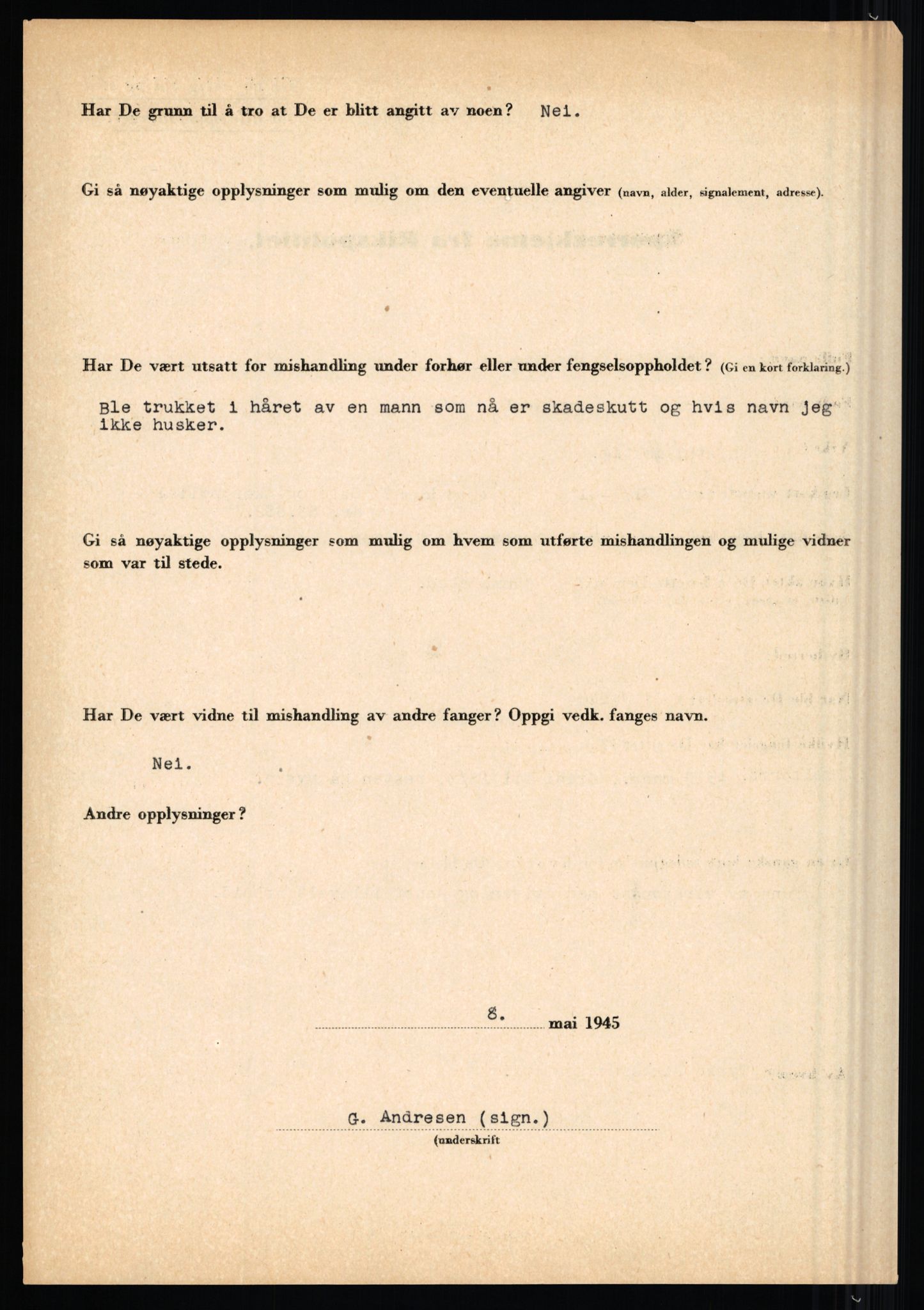 Rikspolitisjefen, AV/RA-S-1560/L/L0001: Abelseth, Rudolf - Berentsen, Odd, 1940-1945, p. 712