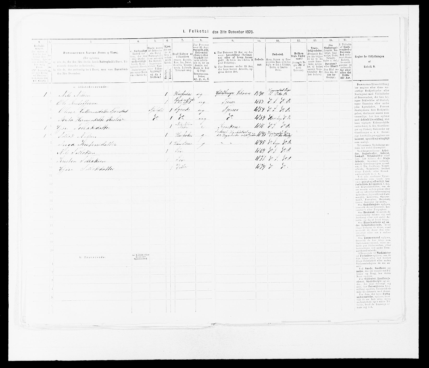 SAB, 1875 census for 1417P Vik, 1875, p. 798