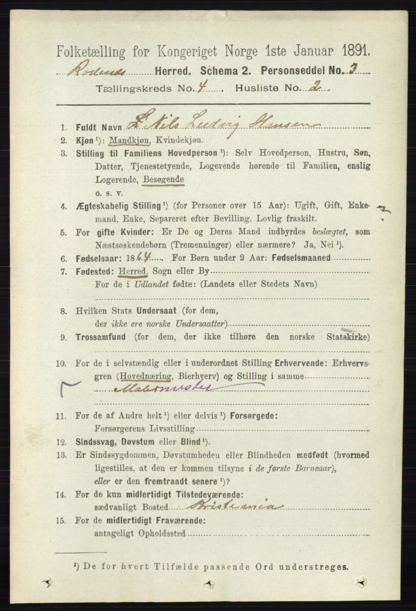 RA, 1891 census for 0120 Rødenes, 1891, p. 1639