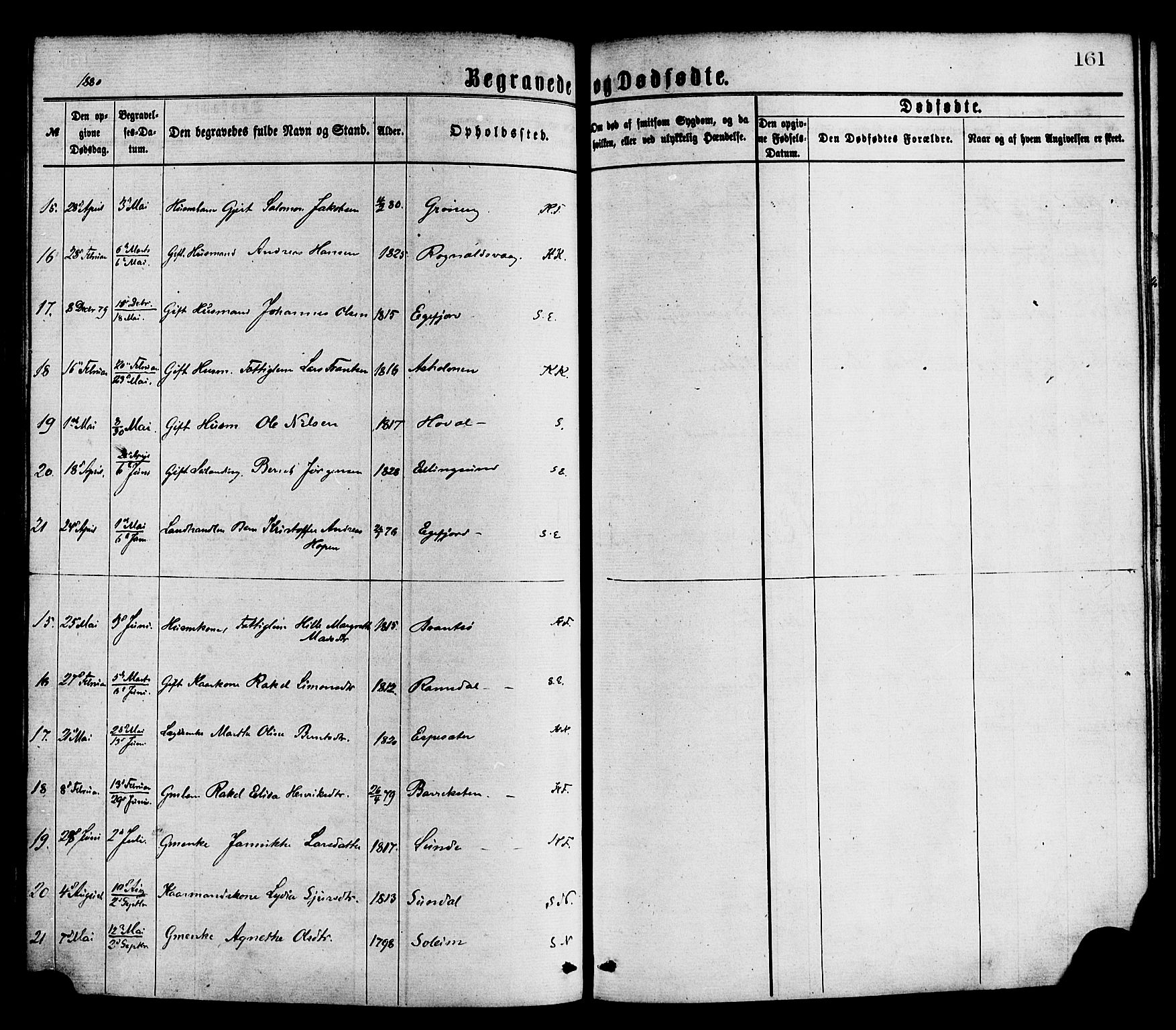Kinn sokneprestembete, SAB/A-80801/H/Haa/Haaa/L0013: Parish register (official) no. A 13, 1870-1885, p. 161